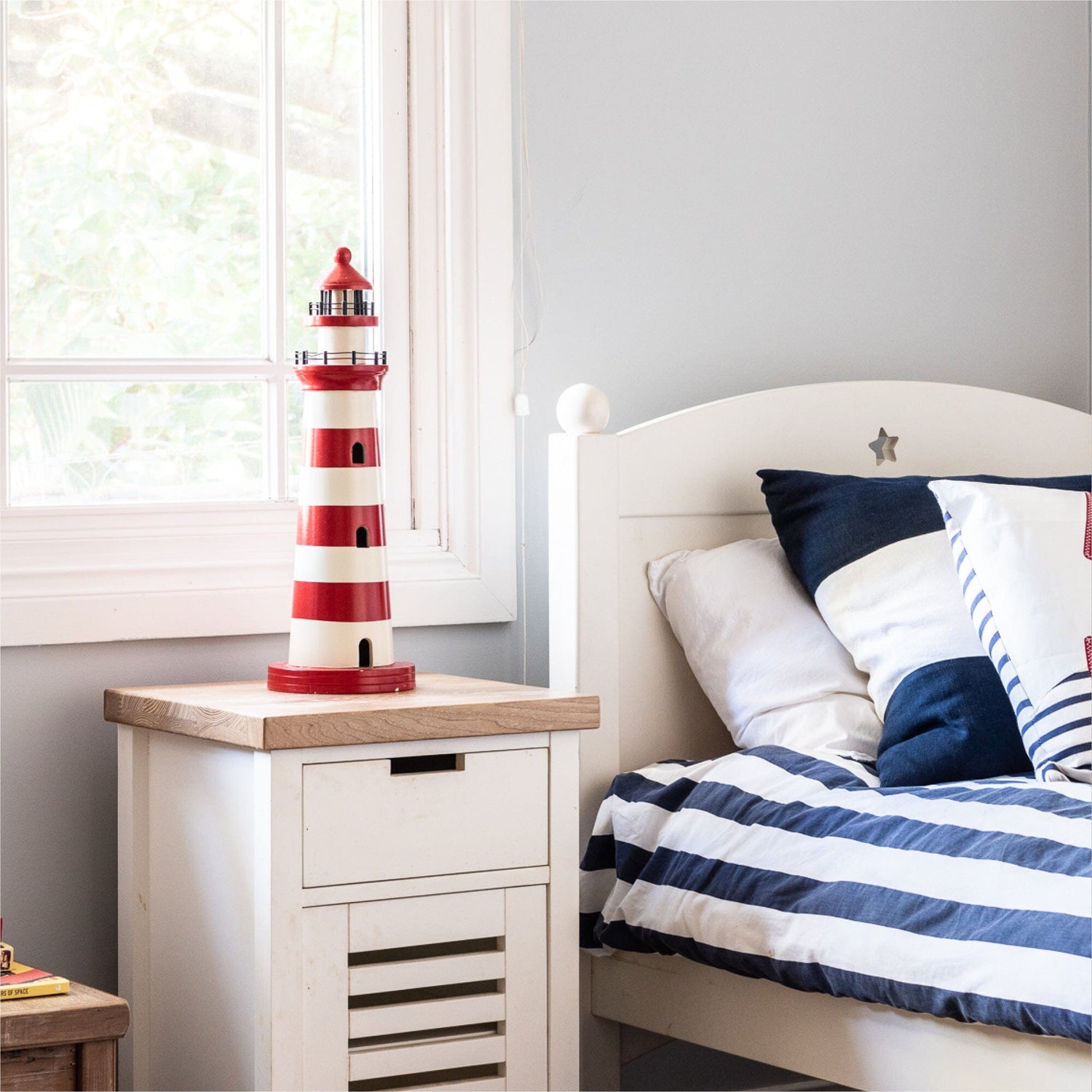 Newport Bedside L450mm - 1 Drawer Bedroom Furniture Beachwood Designs 