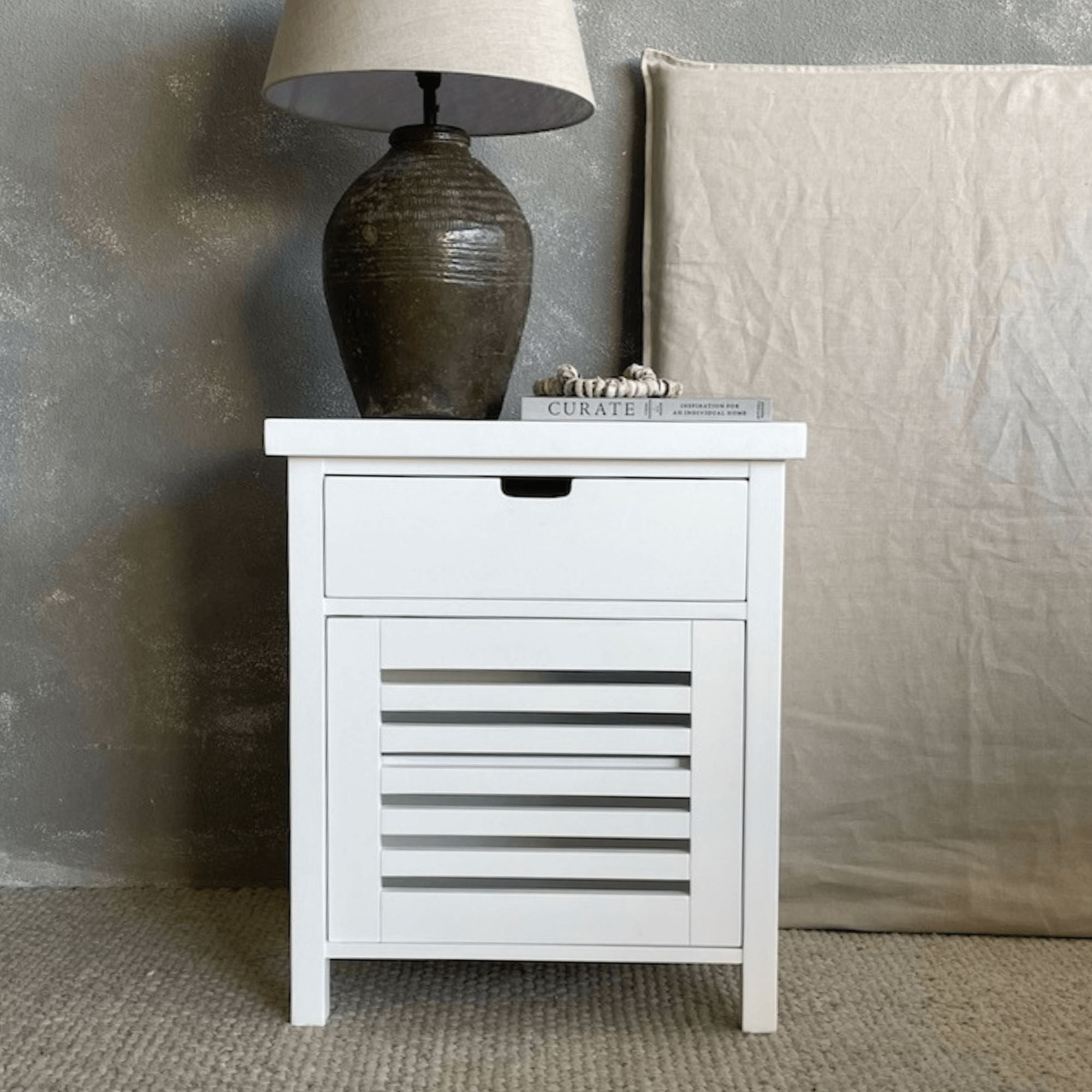 Newport Bedside L600mm - 1 Drawer Bedroom Furniture Beachwood Designs