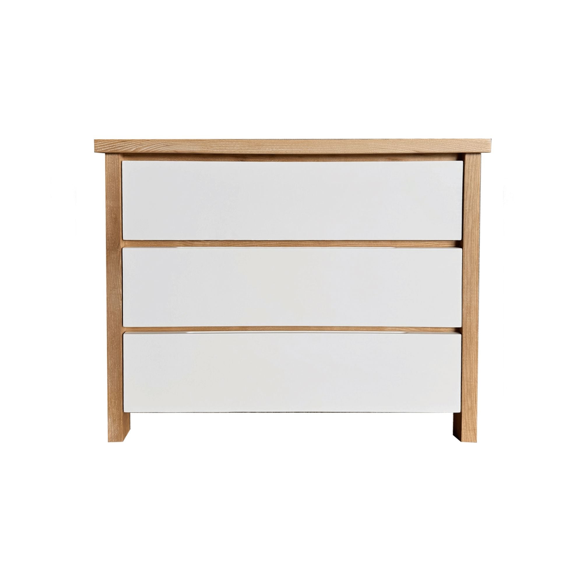 Newport Chest of Drawers L1000mm Bedroom Furniture Beachwood Designs Limed Ash Frame White Drwrs Drs