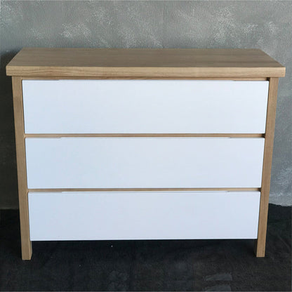 Newport Chest of Drawers L1000mm Bedroom Furniture Beachwood Designs Limed Ash Frame White Drwrs Drs 