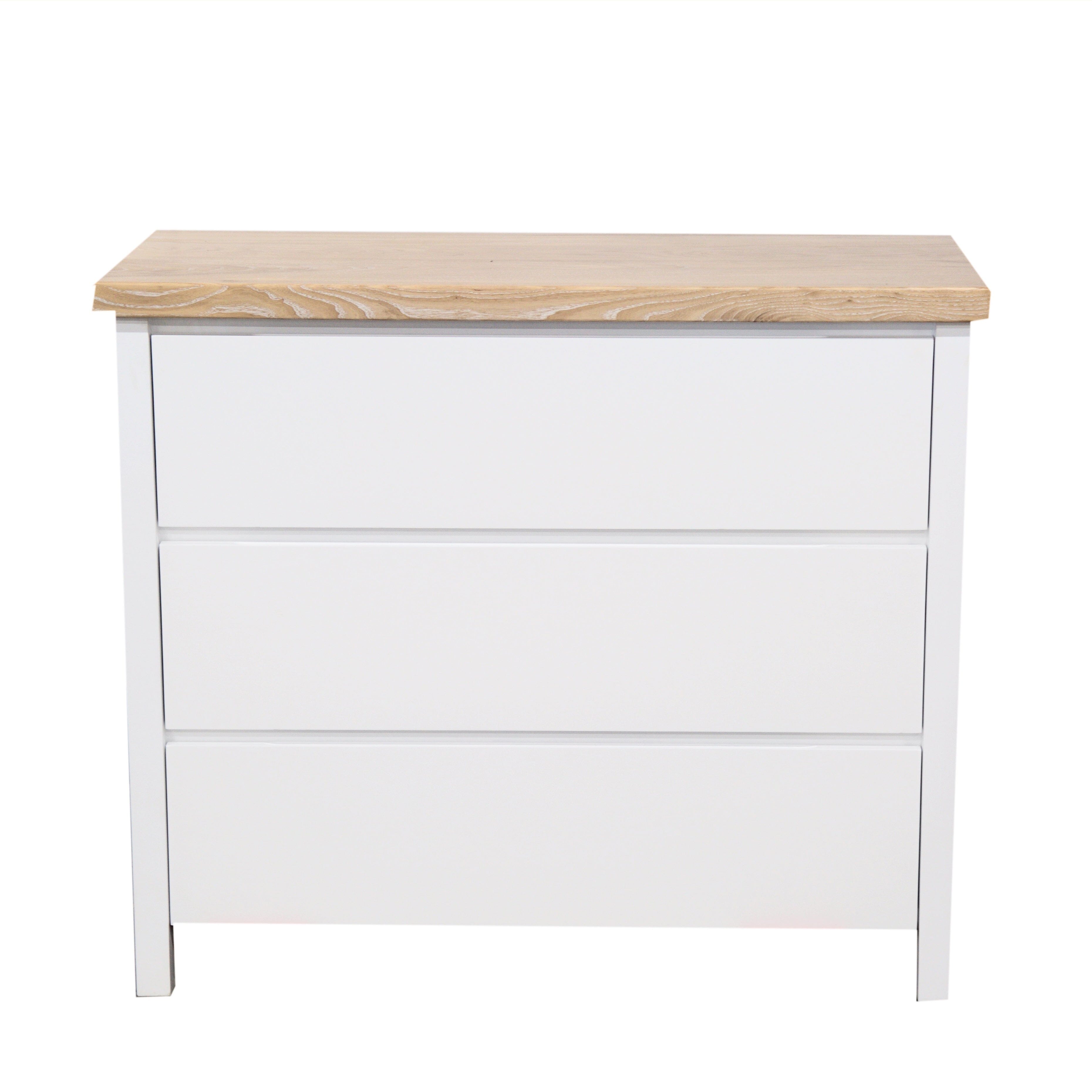 Newport Chest of Drawers L1000mm Bedroom Furniture Beachwood Designs White & Limed Ash