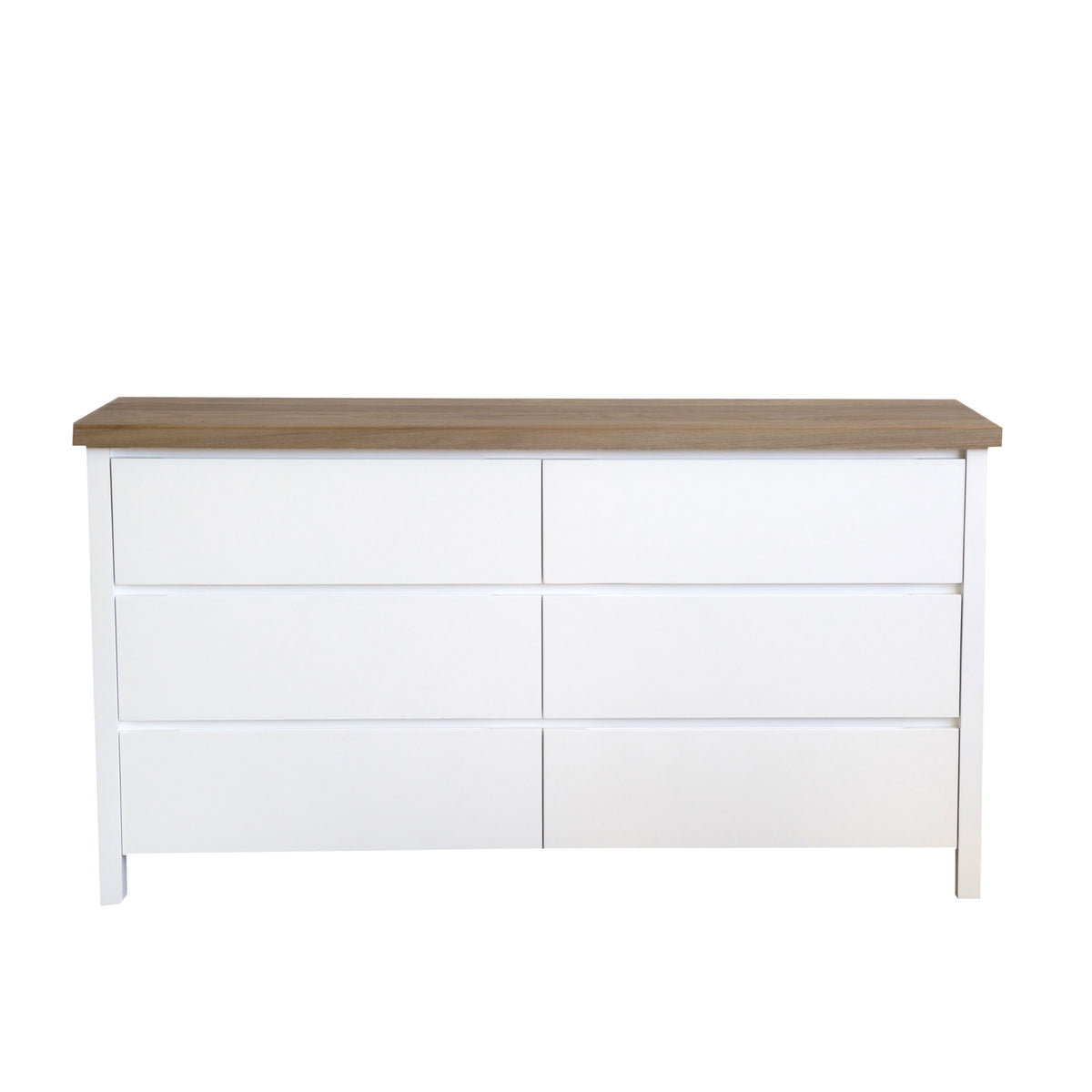 Newport Chest of Drawers L1600mm Bedroom Furniture Beachwood Designs White & Weathered Oak