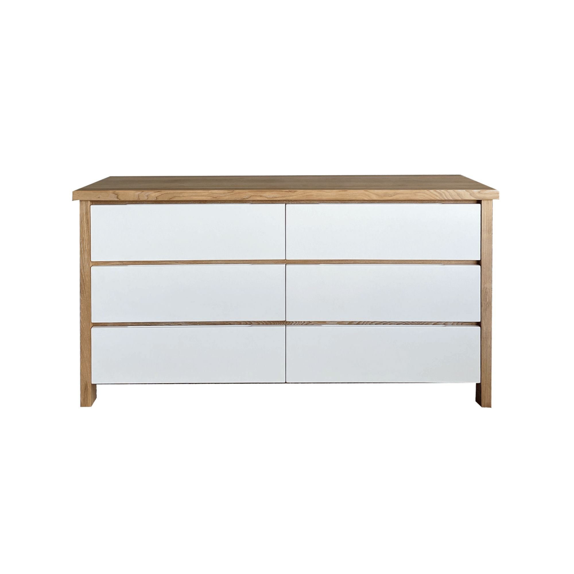 Newport Chest of Drawers L1800mm Bedroom Furniture Beachwood Designs Limed Ash Frame White Drwrs Drs