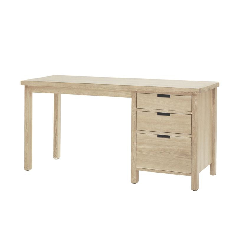 Newport Desk L1500mm with 3 Drawers Office & Storage Furniture Beachwood Designs Limed Ash