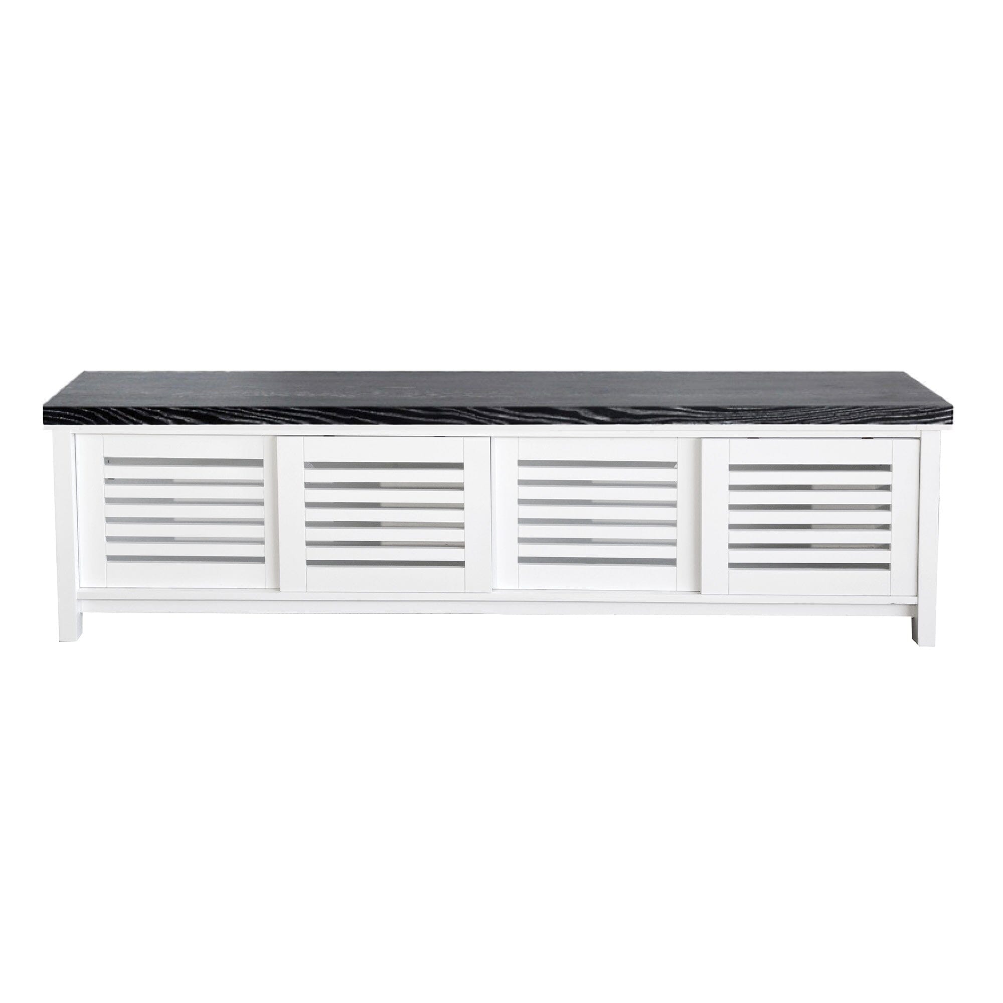 Newport Media Unit L2000mm Living Furniture Beachwood Designs White & Grey Limed
