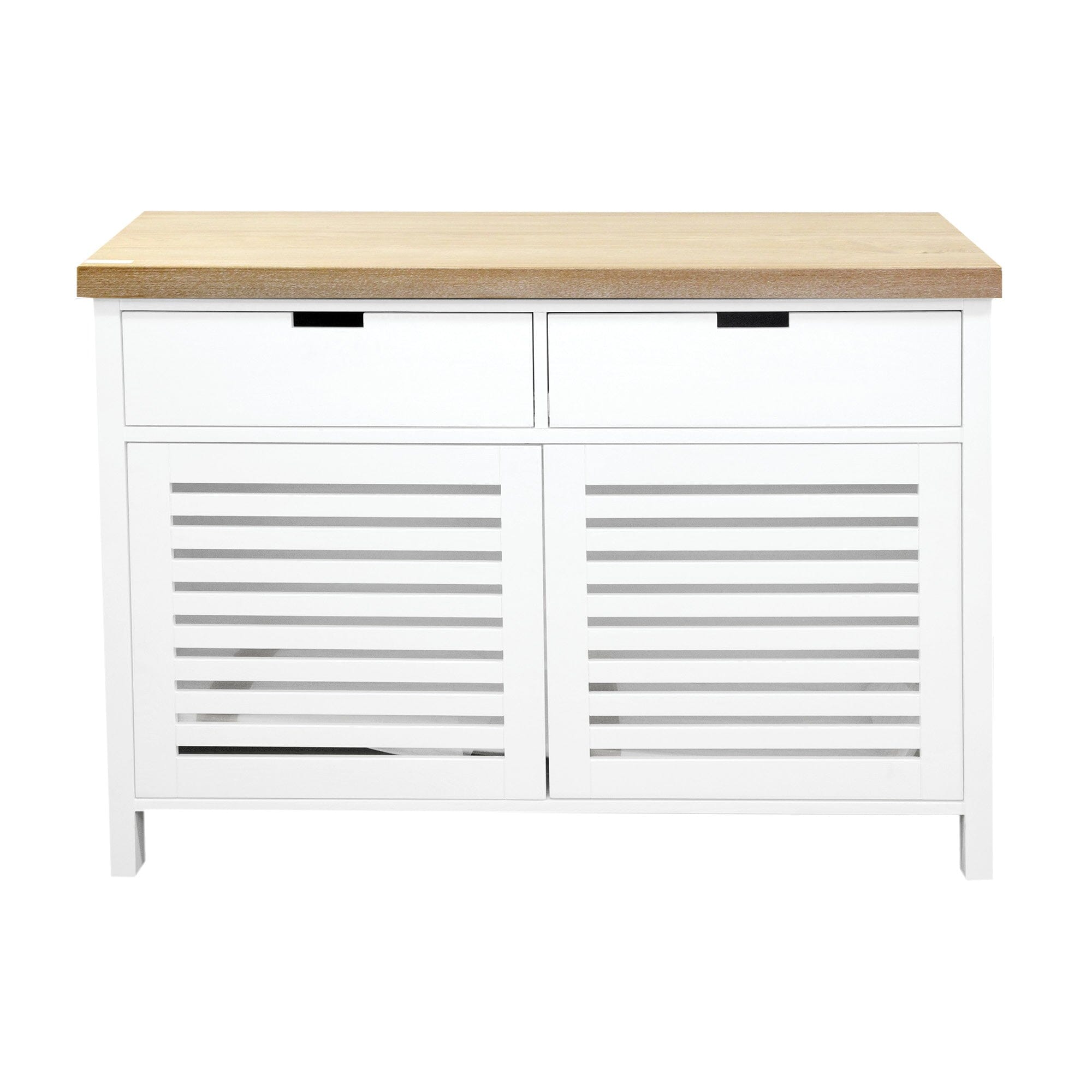 Newport Sideboard L1300mm Living Furniture Beachwood Designs White & Limed Ash