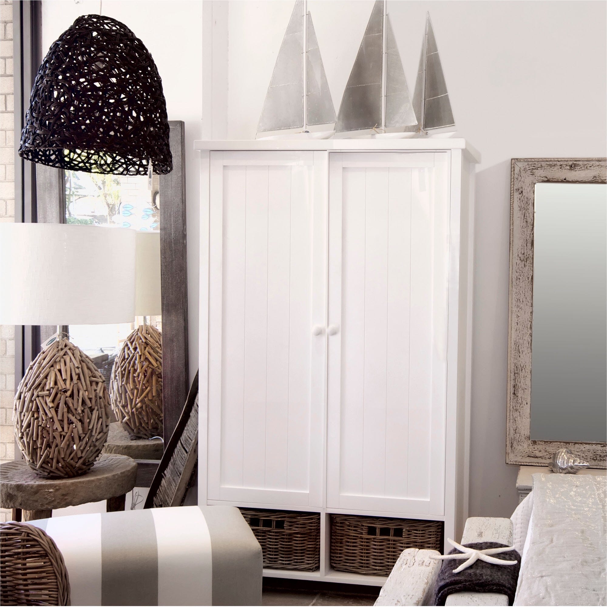 Newport Wardrobe & Baskets Bedroom Furniture Beachwood Designs