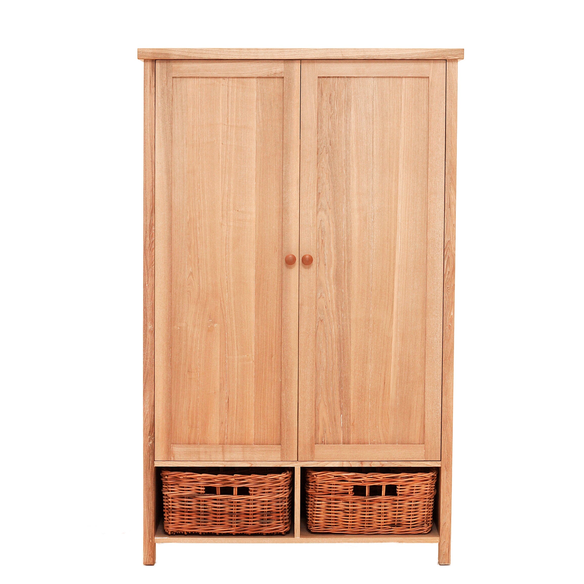 Newport Wardrobe & Baskets Bedroom Furniture Beachwood Designs Limed Ash