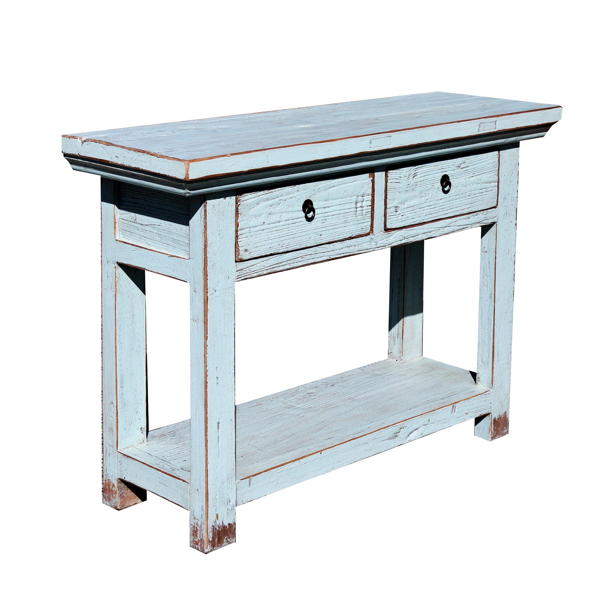 Overhang Elm Console L1200mm Living Furniture Beachwood Designs Vintage Grey Elm