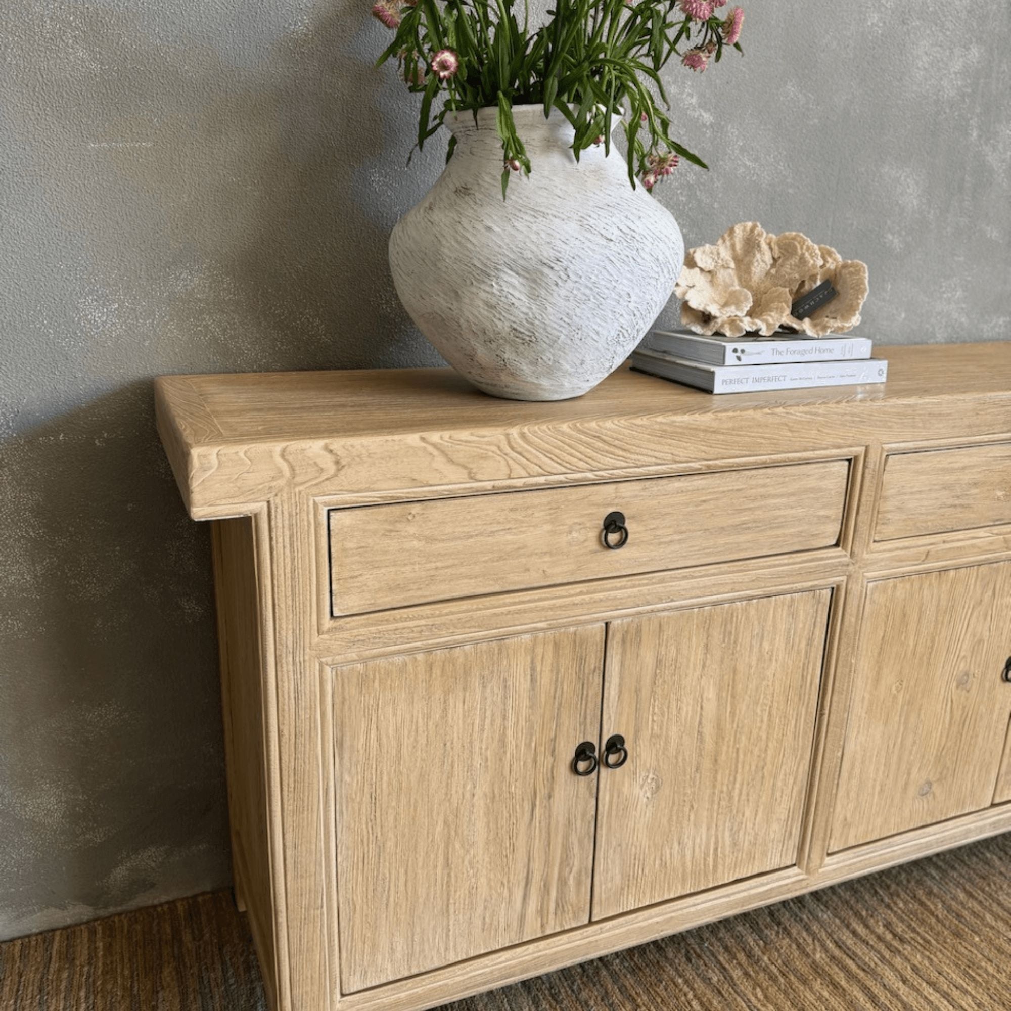 Overhang Elm Sideboard L1800mm - Natural Living Furniture Beachwood Designs