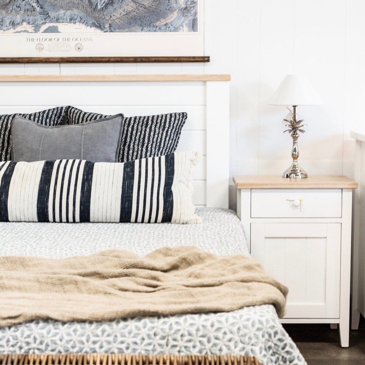 Beachwood Designs-Pacific Bedside 500L - 1 Dawer + Door