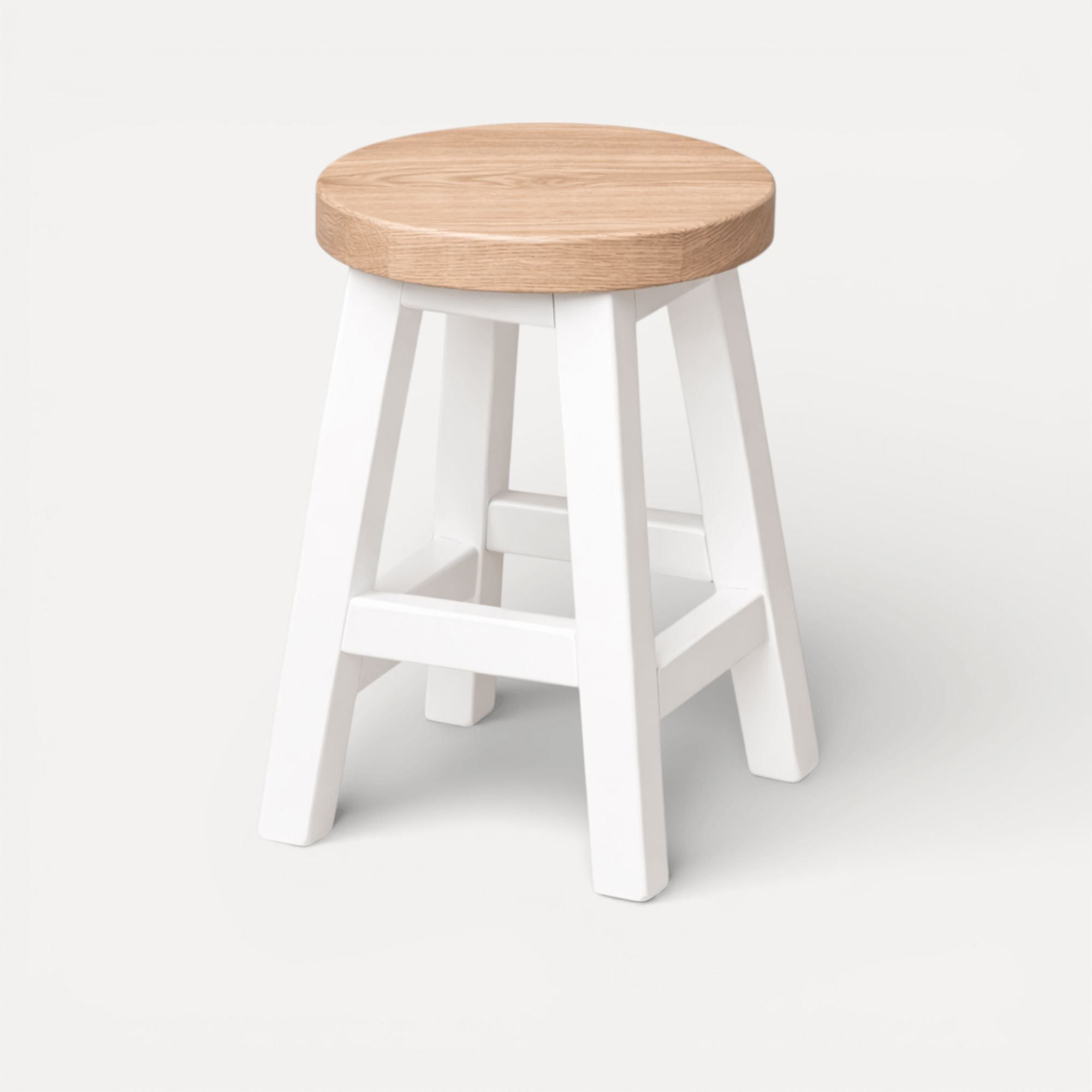 Pacific Stool - White & Limed Ash Dining Furniture Beachwood Designs