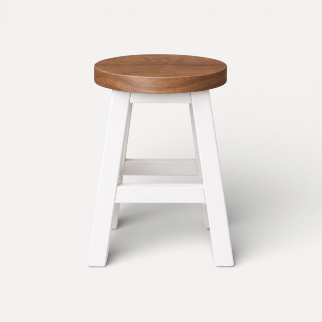 Pacific Stool - White & Weathered Oak Dining Furniture Beachwood Designs