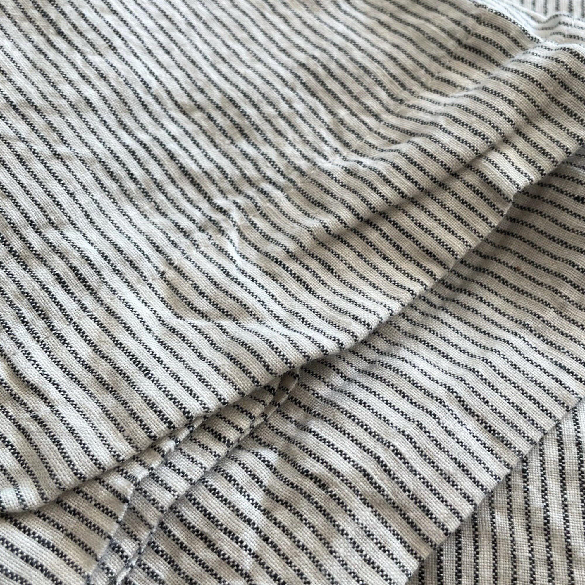 Pinstripe Linen Napkins (Set of 12) Homewares Beachwood Designs