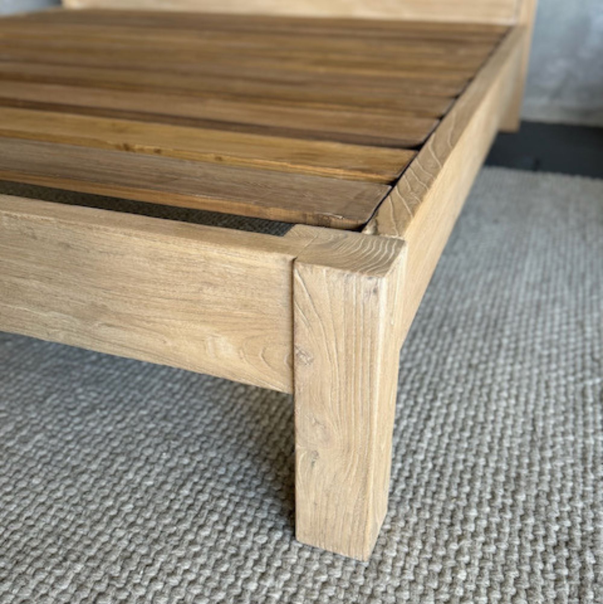 Reclaimed Elm Bed Base - Queen Bedroom Furniture Beachwood Designs