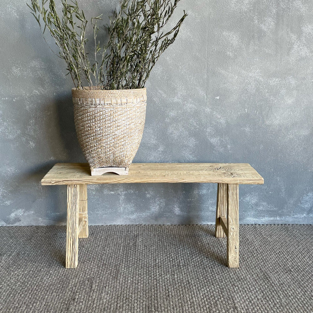 Reclaimed Elm Bench Seat L1200mm Dining Furniture Beachwood Designs