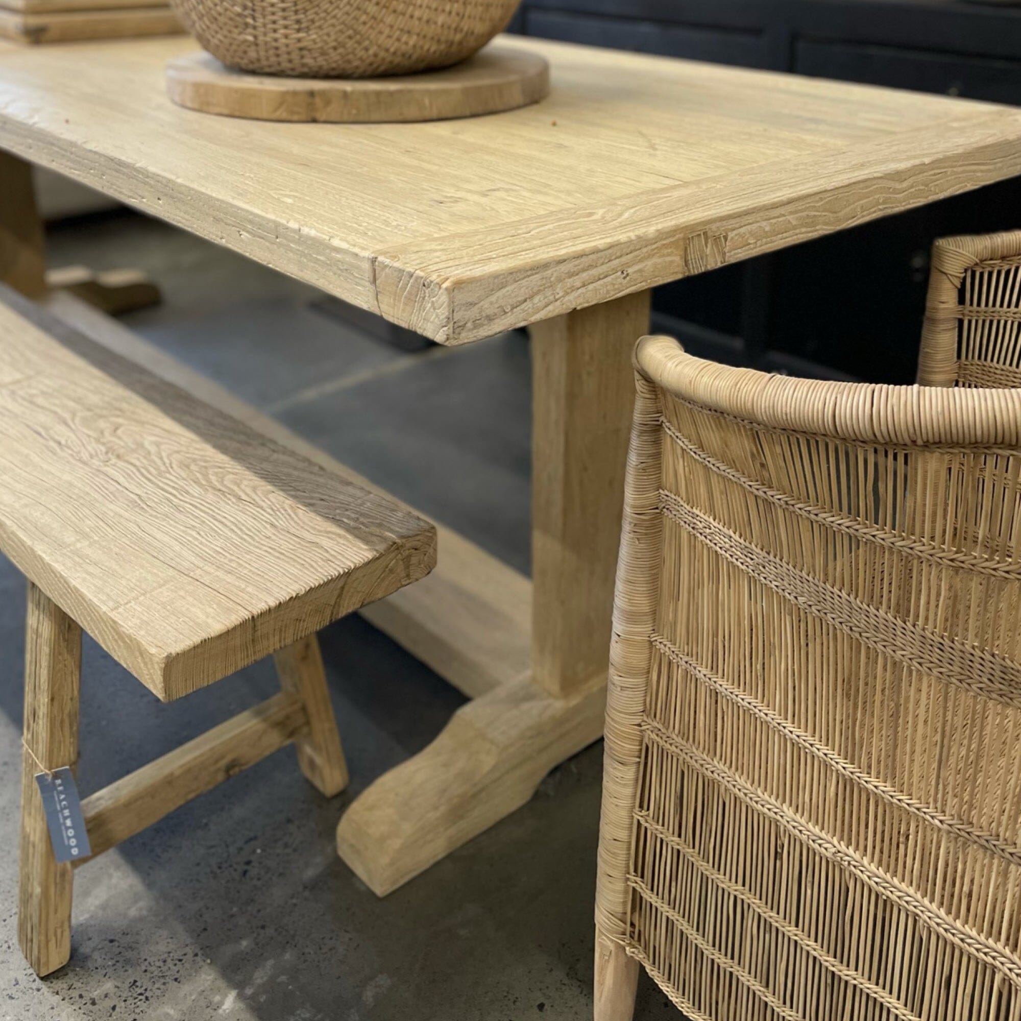 Reclaimed Elm Bench Seat L1500mm Dining Furniture Beachwood Designs