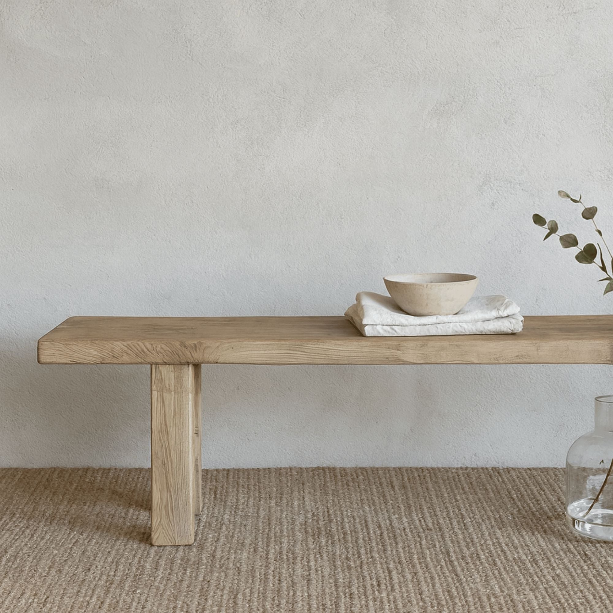 Reclaimed Elm Bench Seat L2100mm Dining Furniture Beachwood Designs
