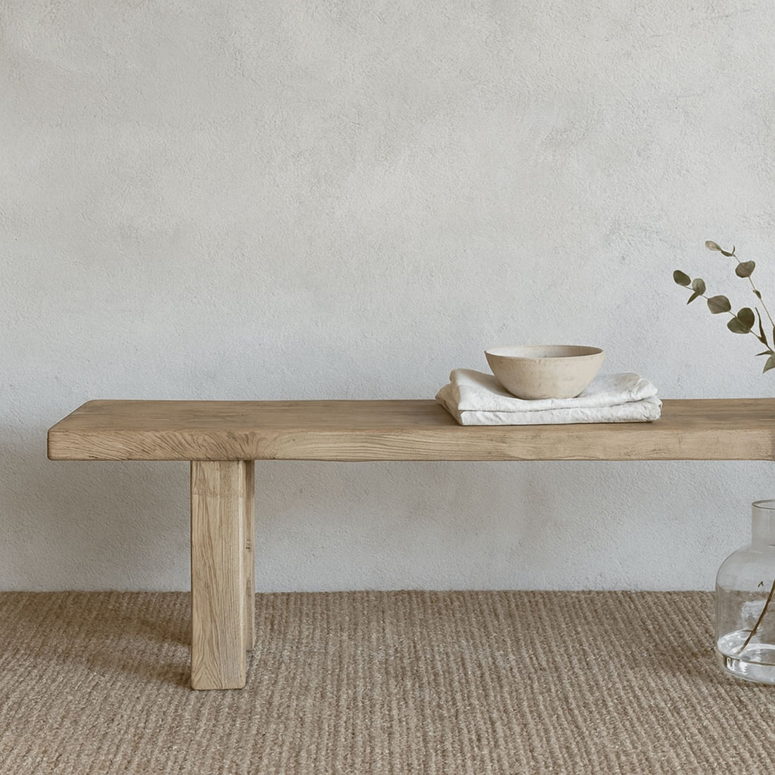 Reclaimed Elm Bench Seat L2100mm Dining Furniture Beachwood Designs
