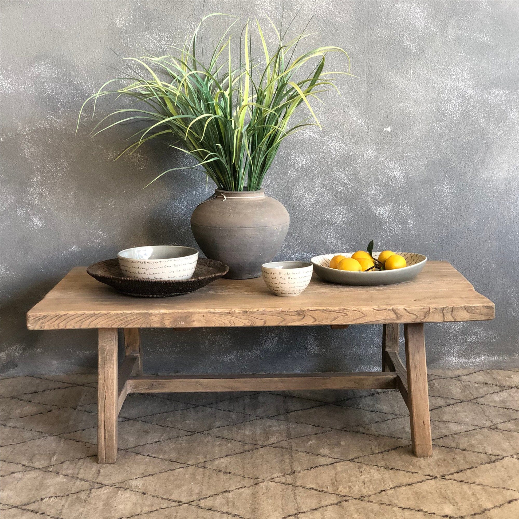 Reclaimed Elm Coffee Table Living Furniture Beachwood Designs
