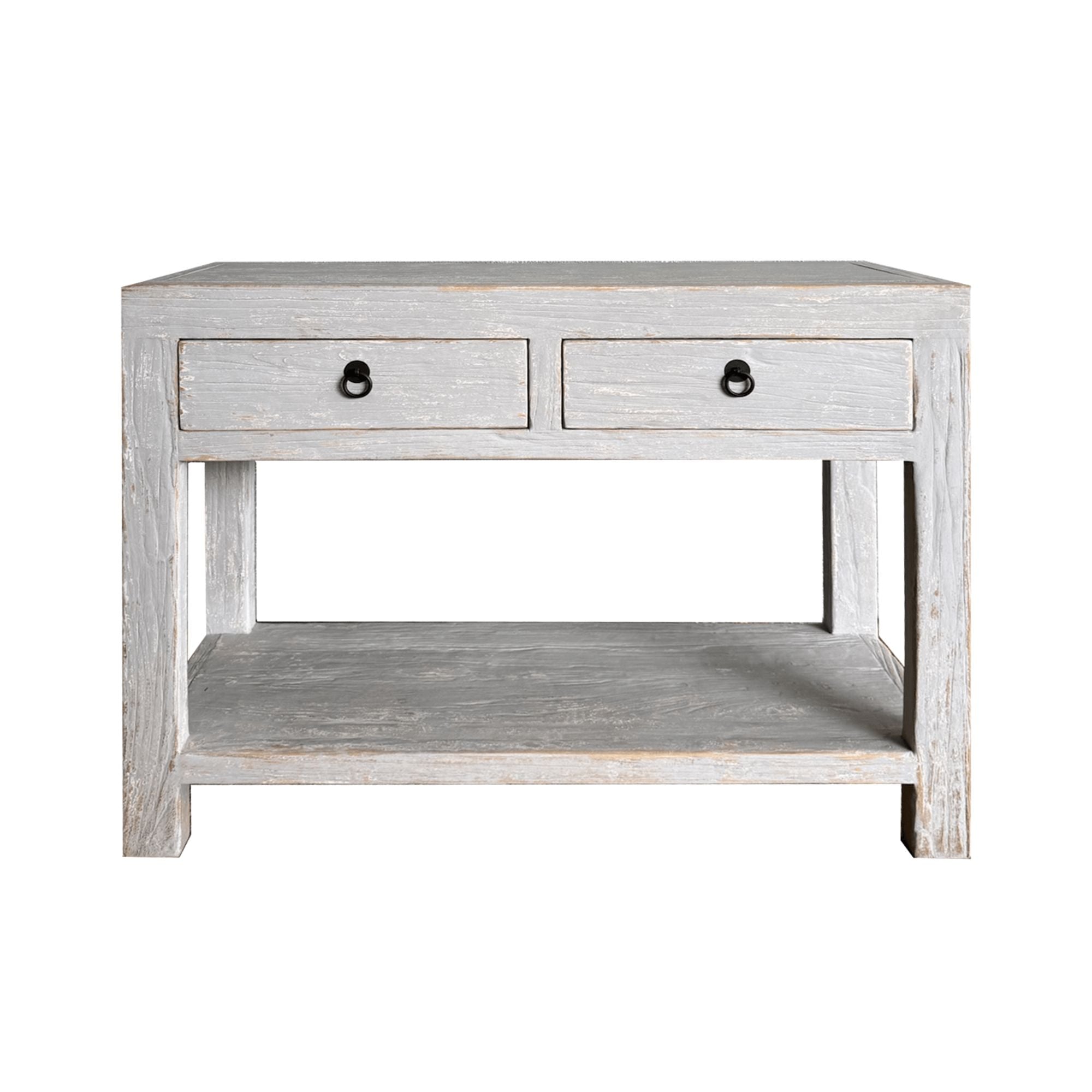 Reclaimed Elm Console L1000mm - Light Grey Living Furniture Beachwood Designs