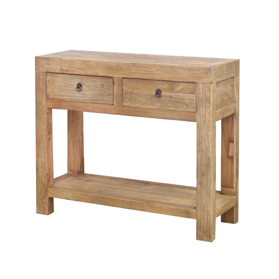 Reclaimed Elm Console L1000mm Living Furniture Beachwood Designs Natural Elm