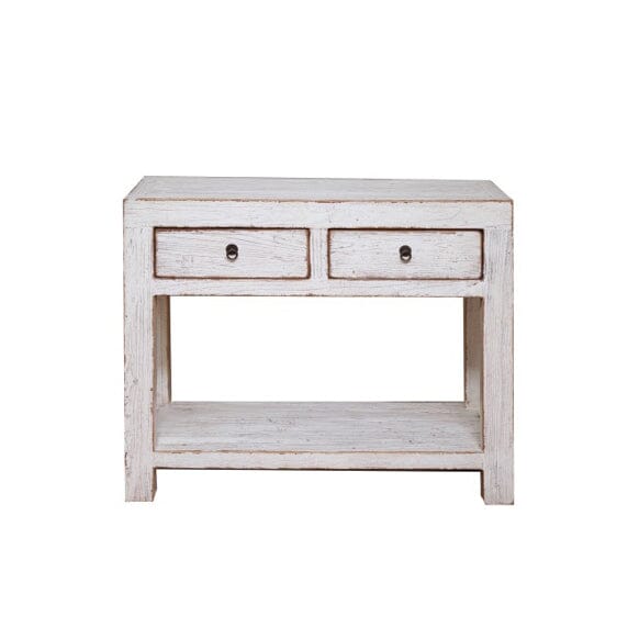 Reclaimed Elm Console L1000mm Living Furniture Beachwood Designs Painted White Elm