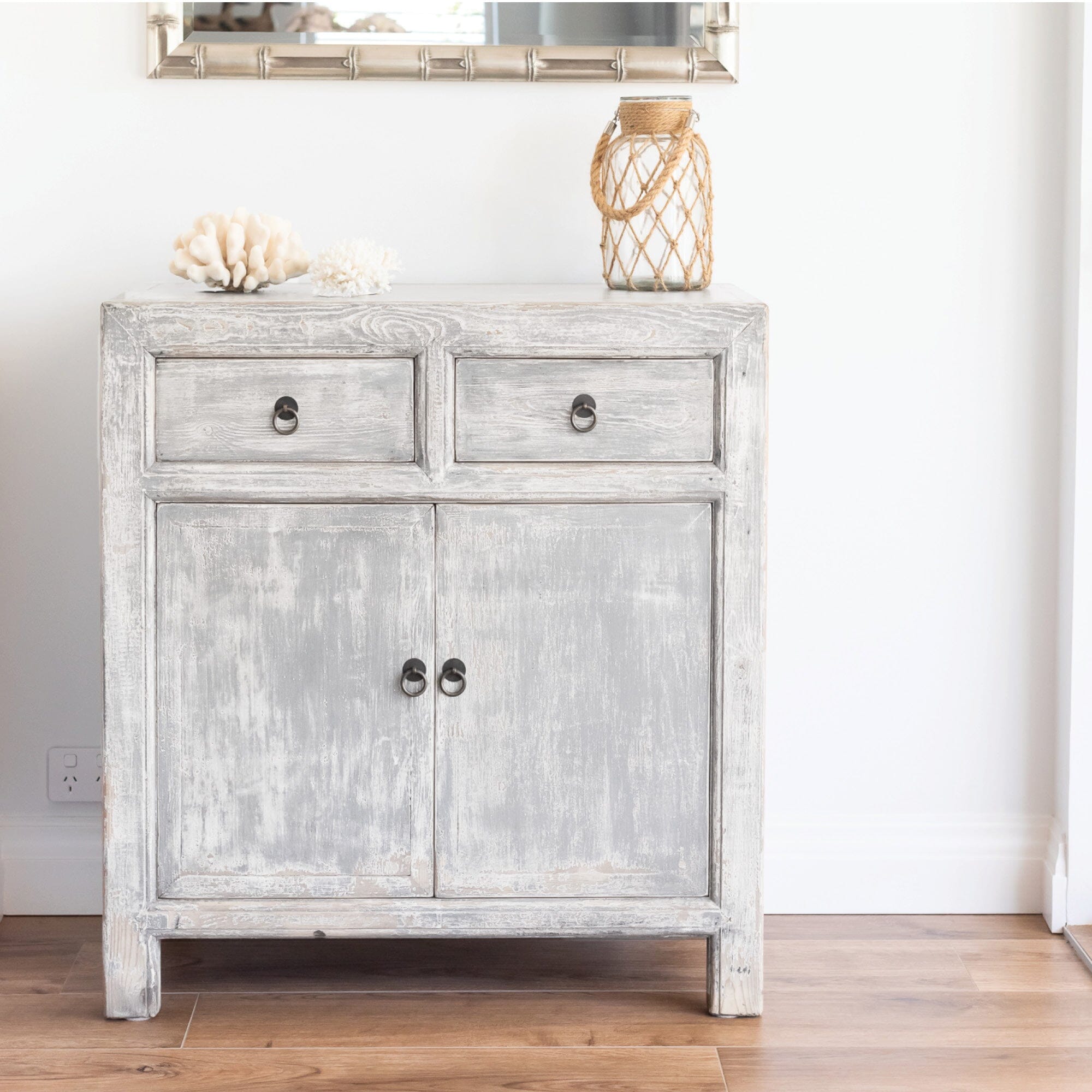 Reclaimed Elm Sideboard L1000mm Living Furniture Beachwood Designs Painted Light Grey Elm