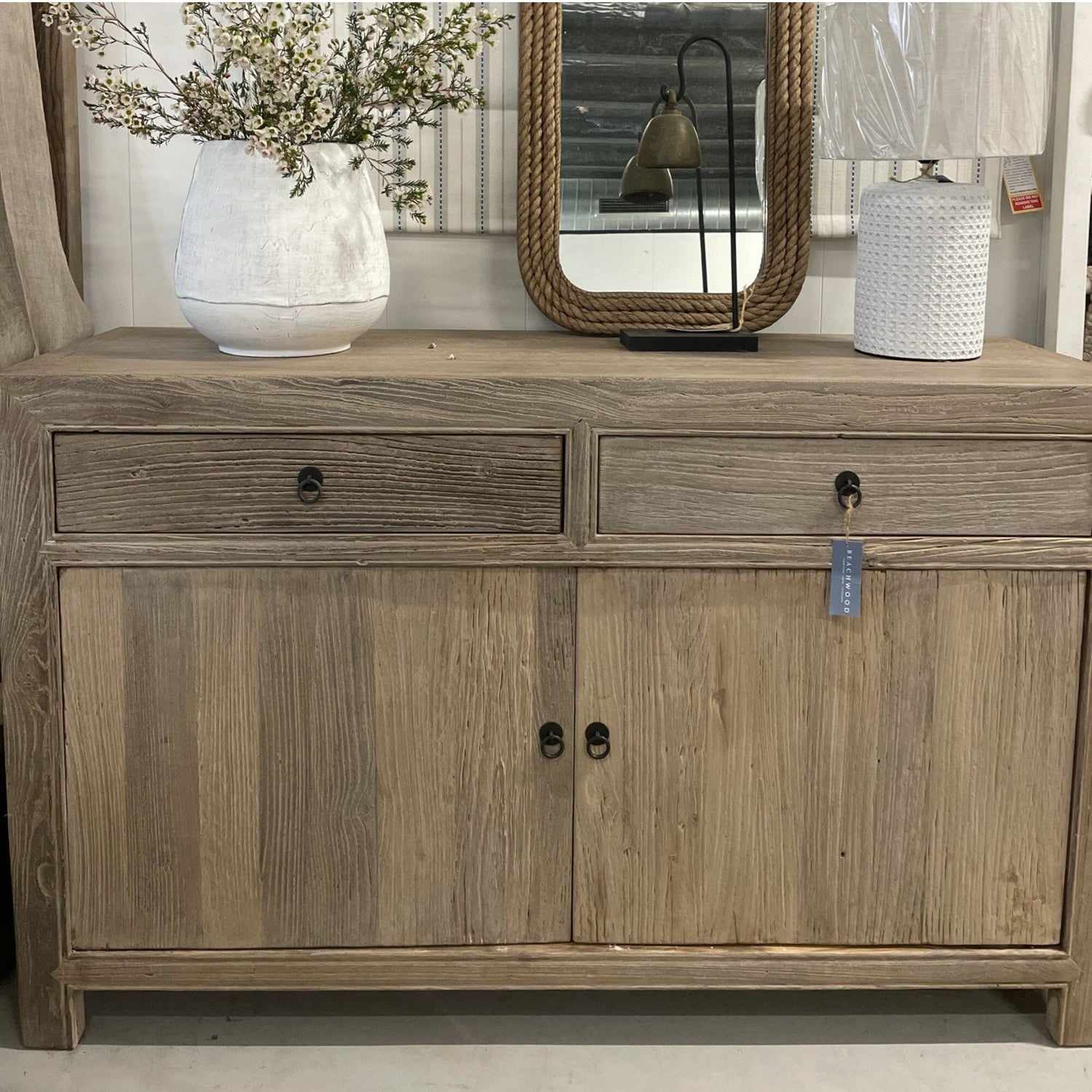 Reclaimed Elm Sideboard L1200mm Living Furniture Beachwood Designs Vintage Grey Elm