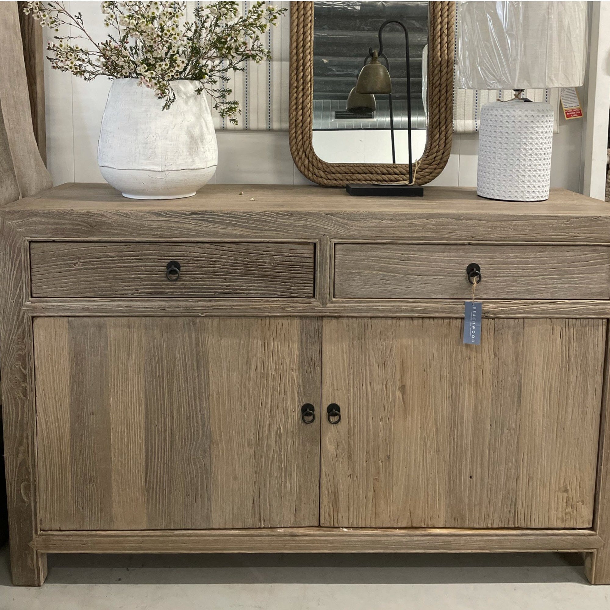 Reclaimed Elm Sideboard L1200mm Living Furniture Beachwood Designs Vintage Grey Elm