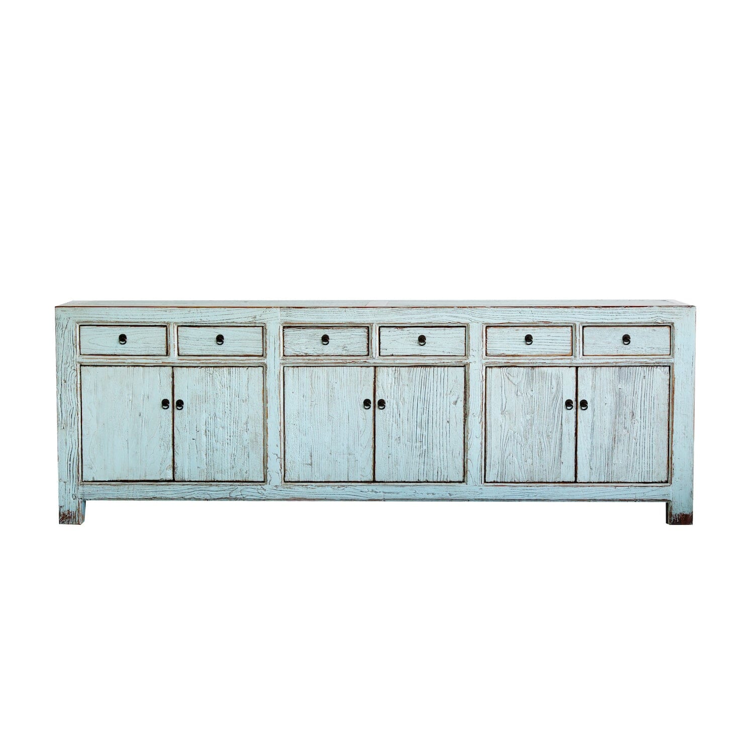 Reclaimed Elm Sideboard L2400mm Living Furniture Beachwood Designs Painted Light Blue Elm