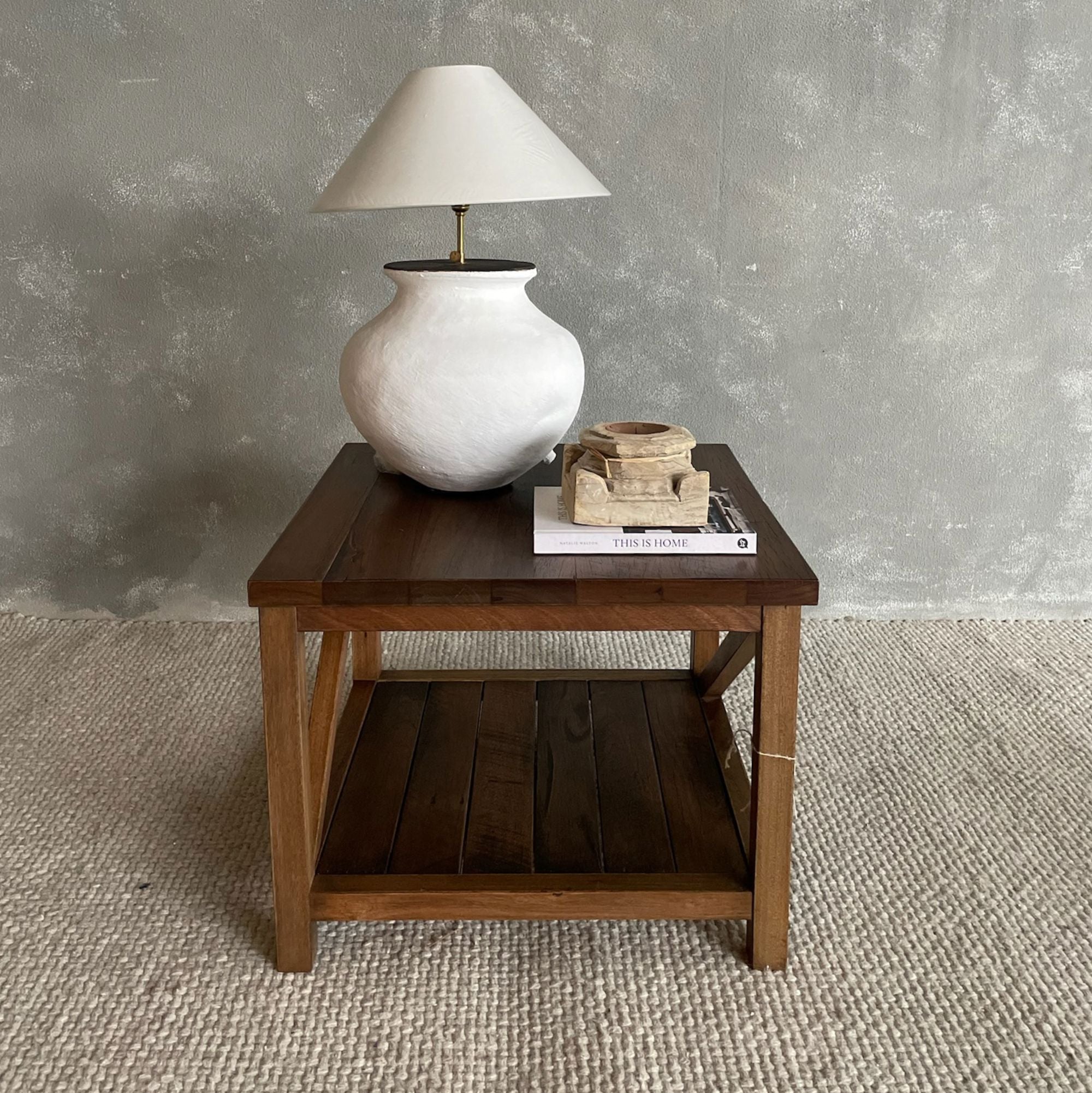 Reclaimed Hardwood Side Table Living Furniture Beachwood Designs