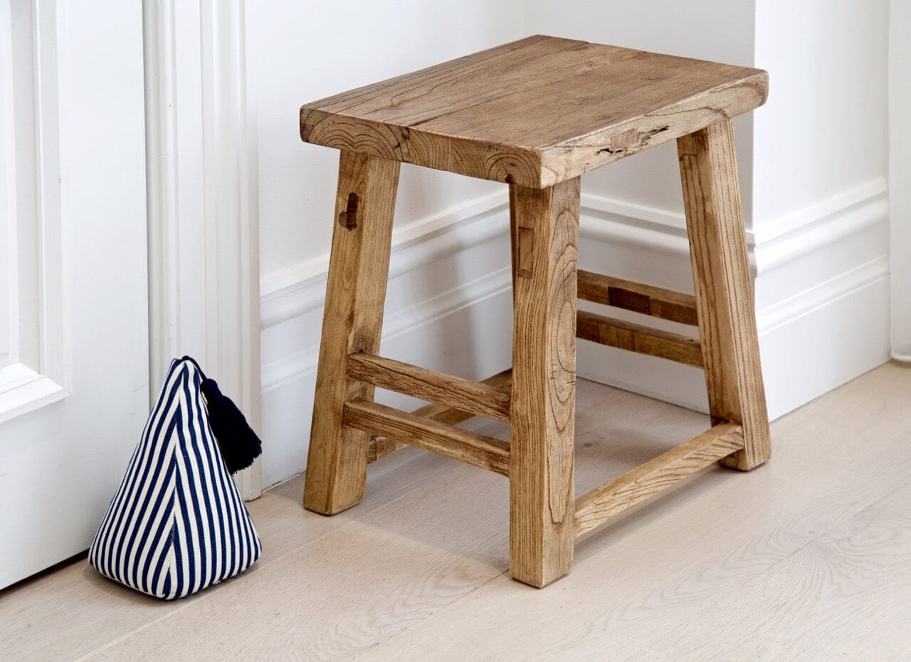 Rectangular Elm Stool Dining Furniture Beachwood Designs
