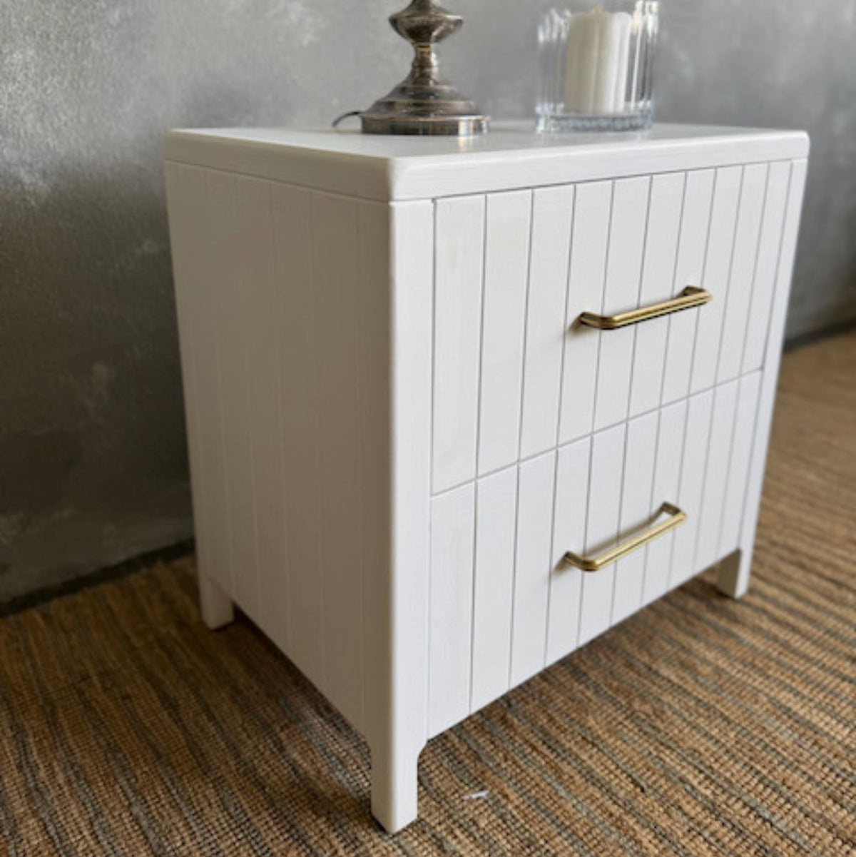 Rhodes Bedside L600mm Bedroom Furniture Beachwood Designs