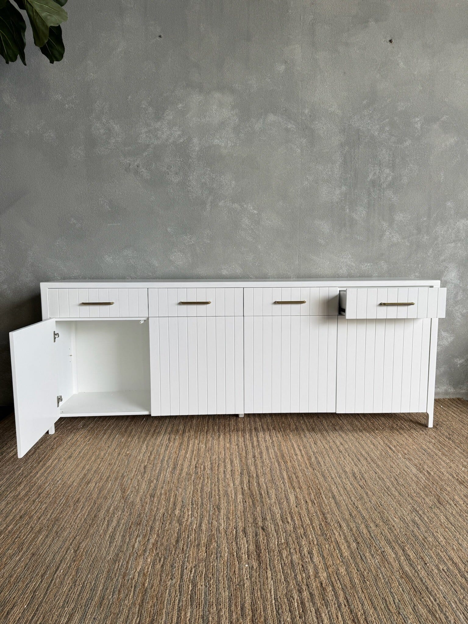 Rhodes Sideboard L2200mm - White Living Furniture Beachwood Designs