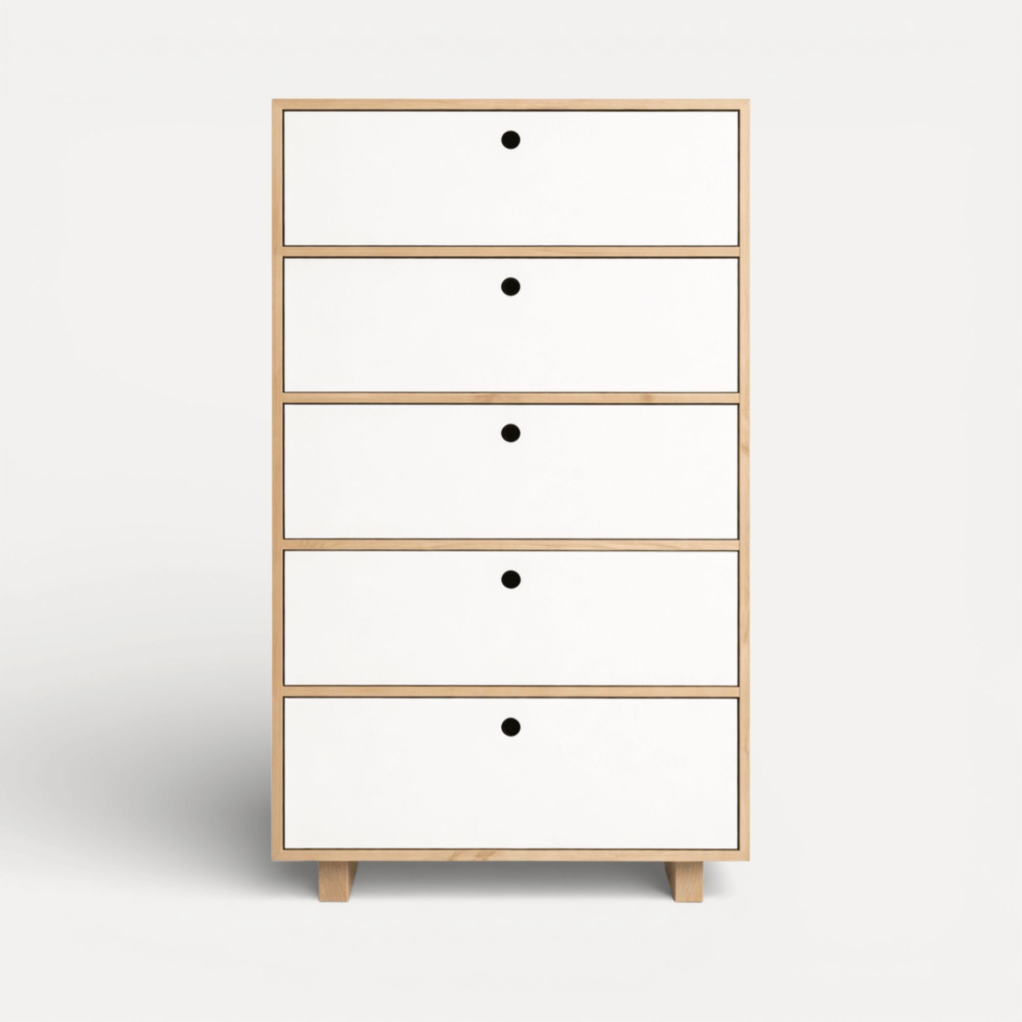 Romo Tall Boy L800mm Bedroom Furniture Beachwood Designs White & Limed Ash
