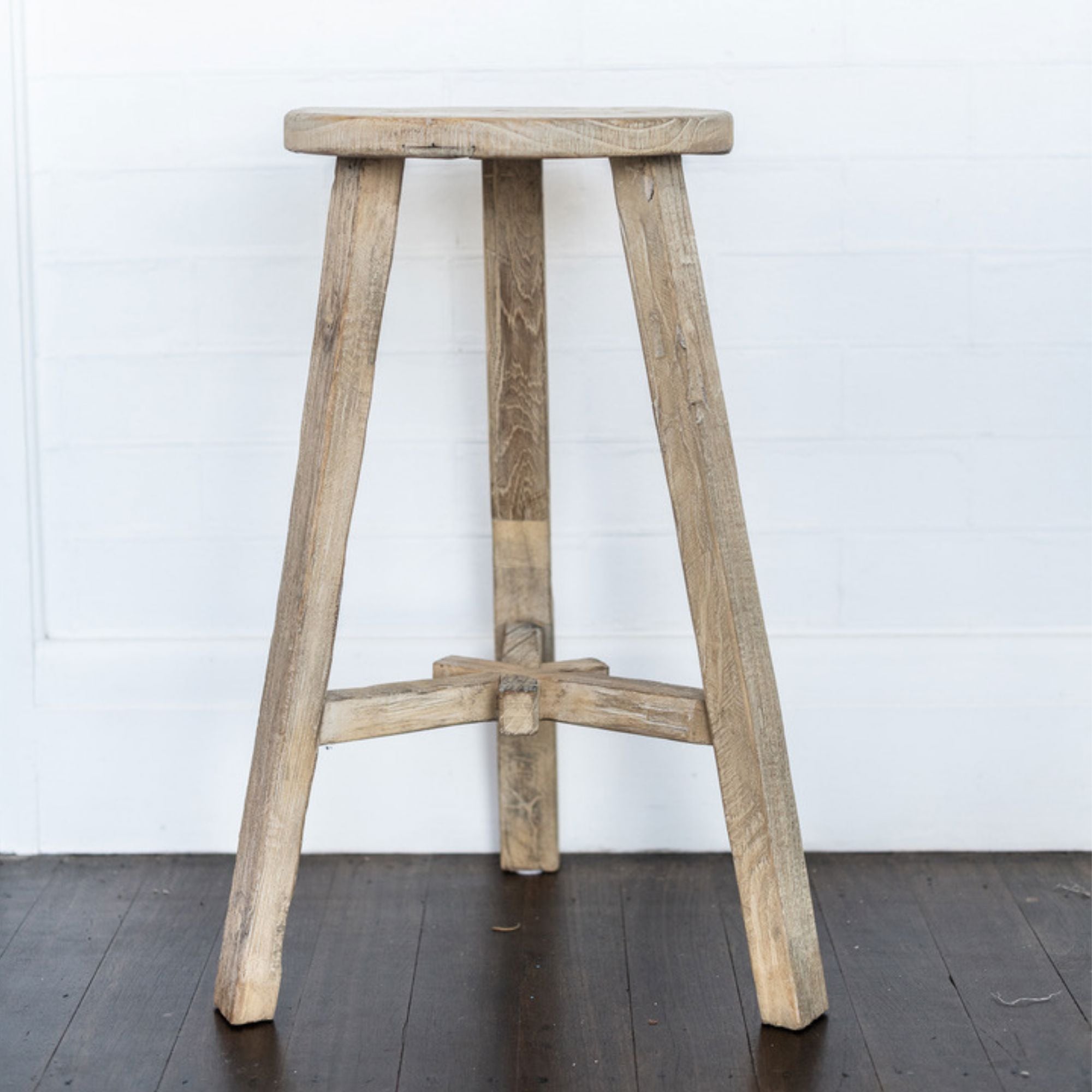 Round Elm Bar Stool Dining Furniture Beachwood Designs
