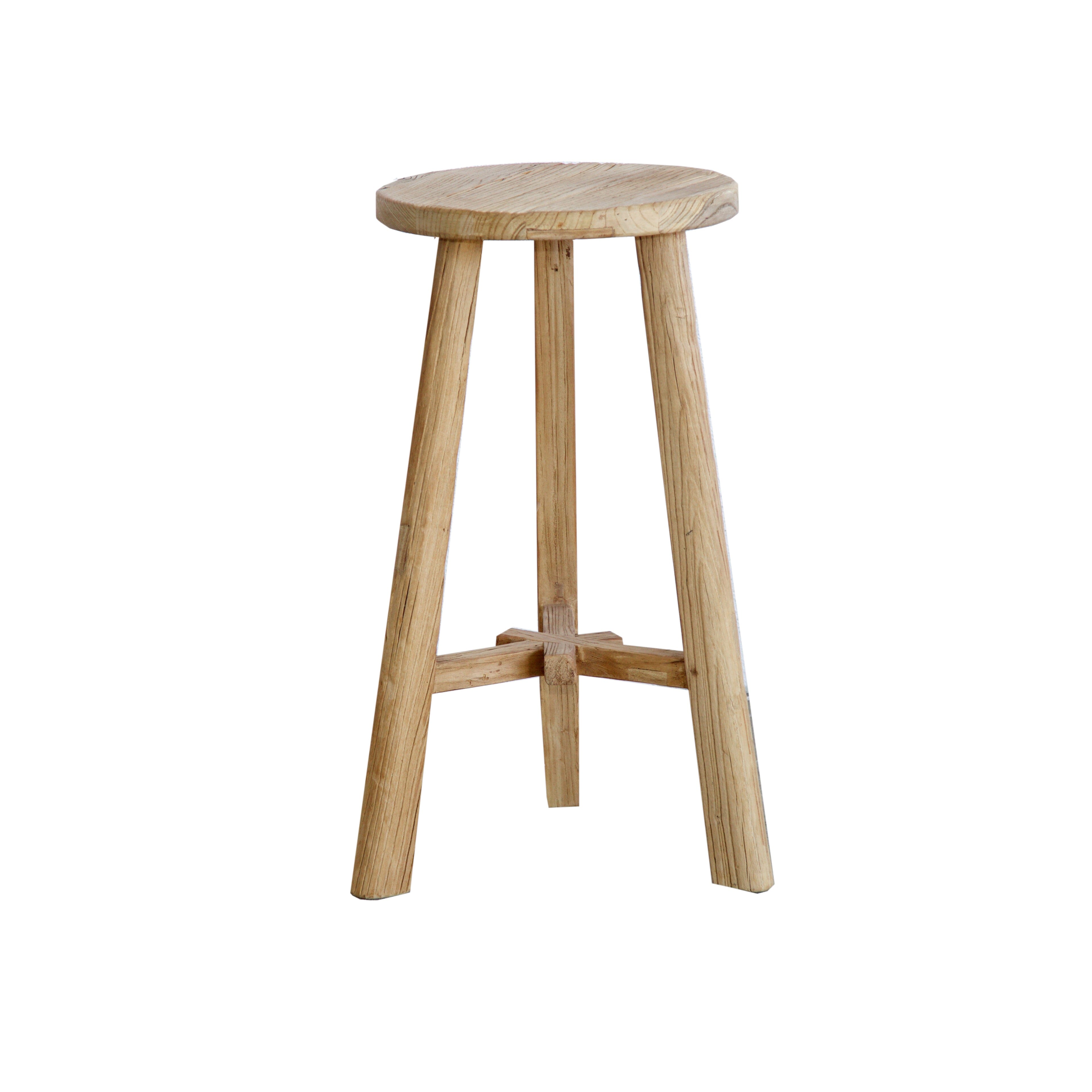 Round Elm Bar Stool Dining Furniture Beachwood Designs