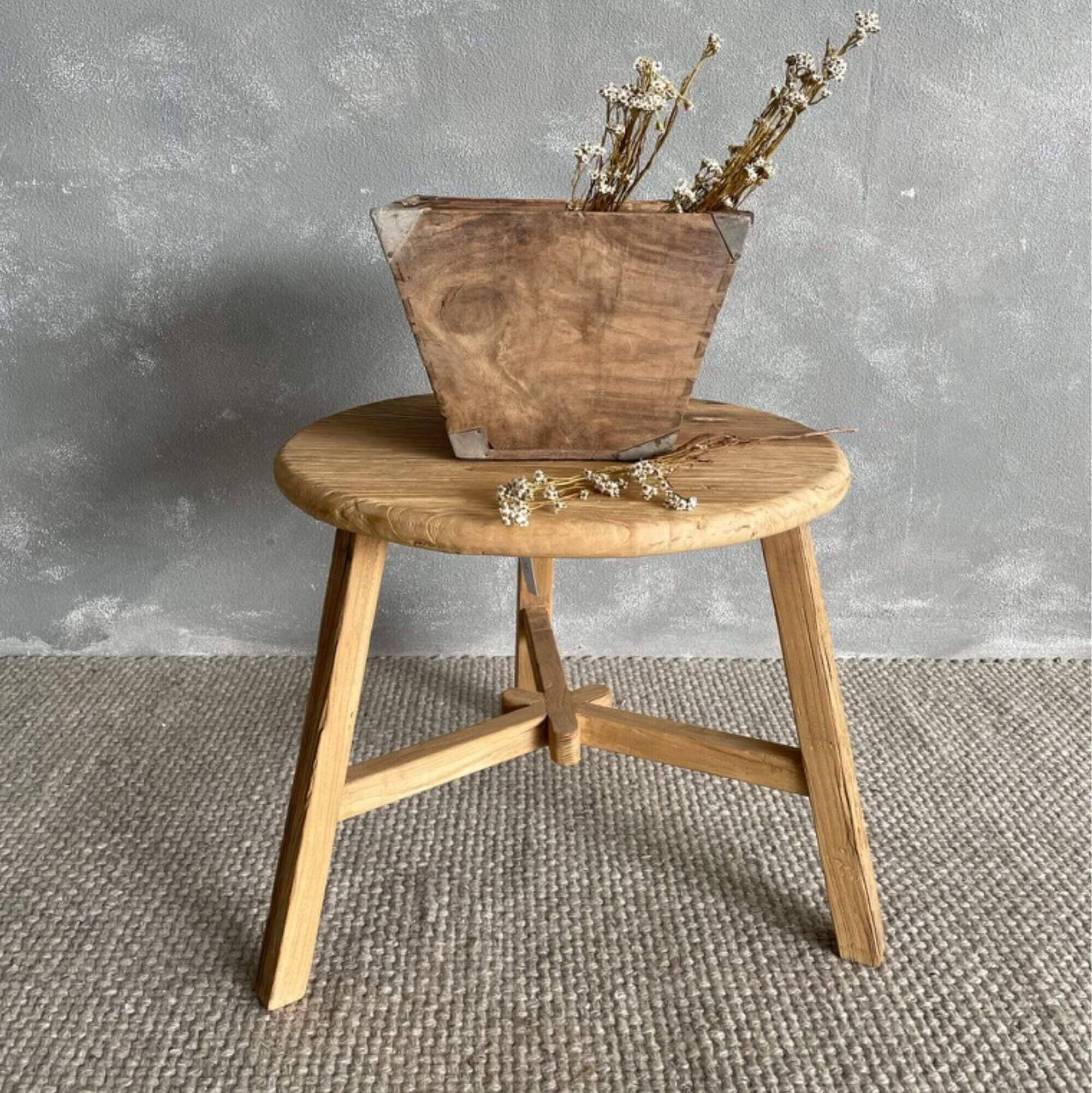 Round Elm Side Table - D600mm Living Furniture Beachwood Designs