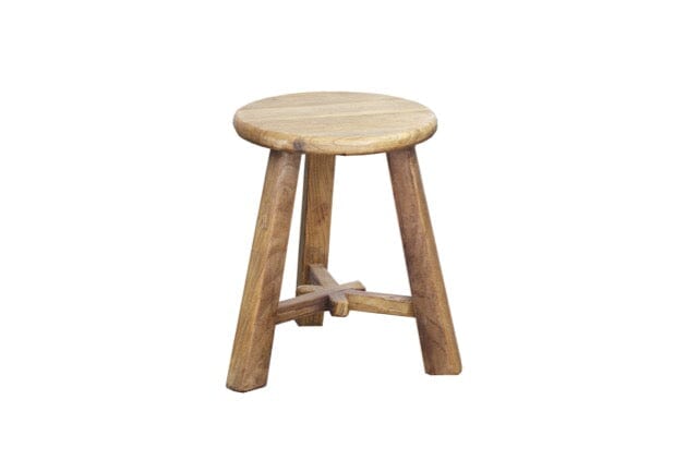 Round Elm Stool Dining Furniture Beachwood Designs