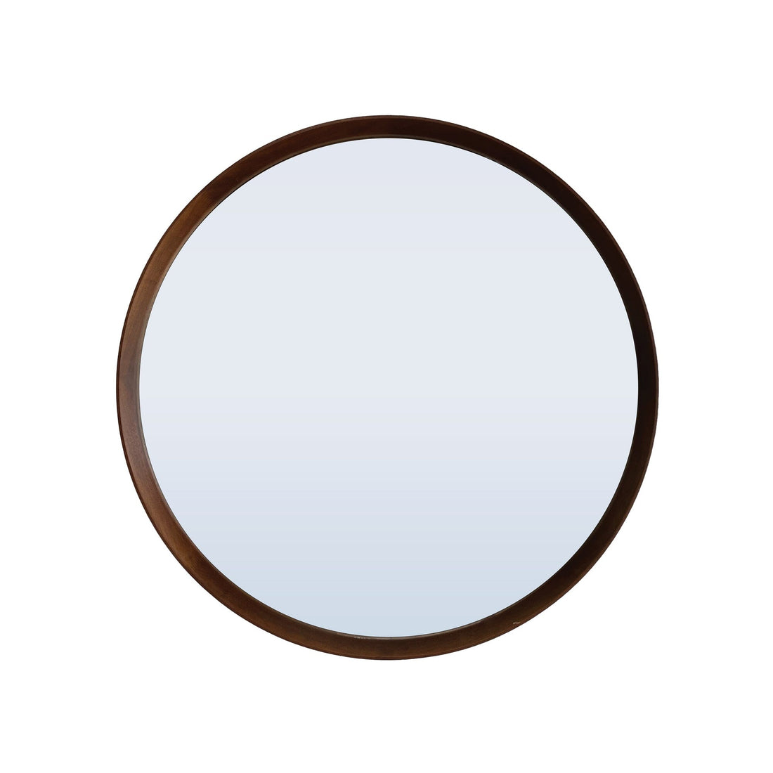Round Hardwood Mirror 800D - Walnut Homewares Beachwood Designs