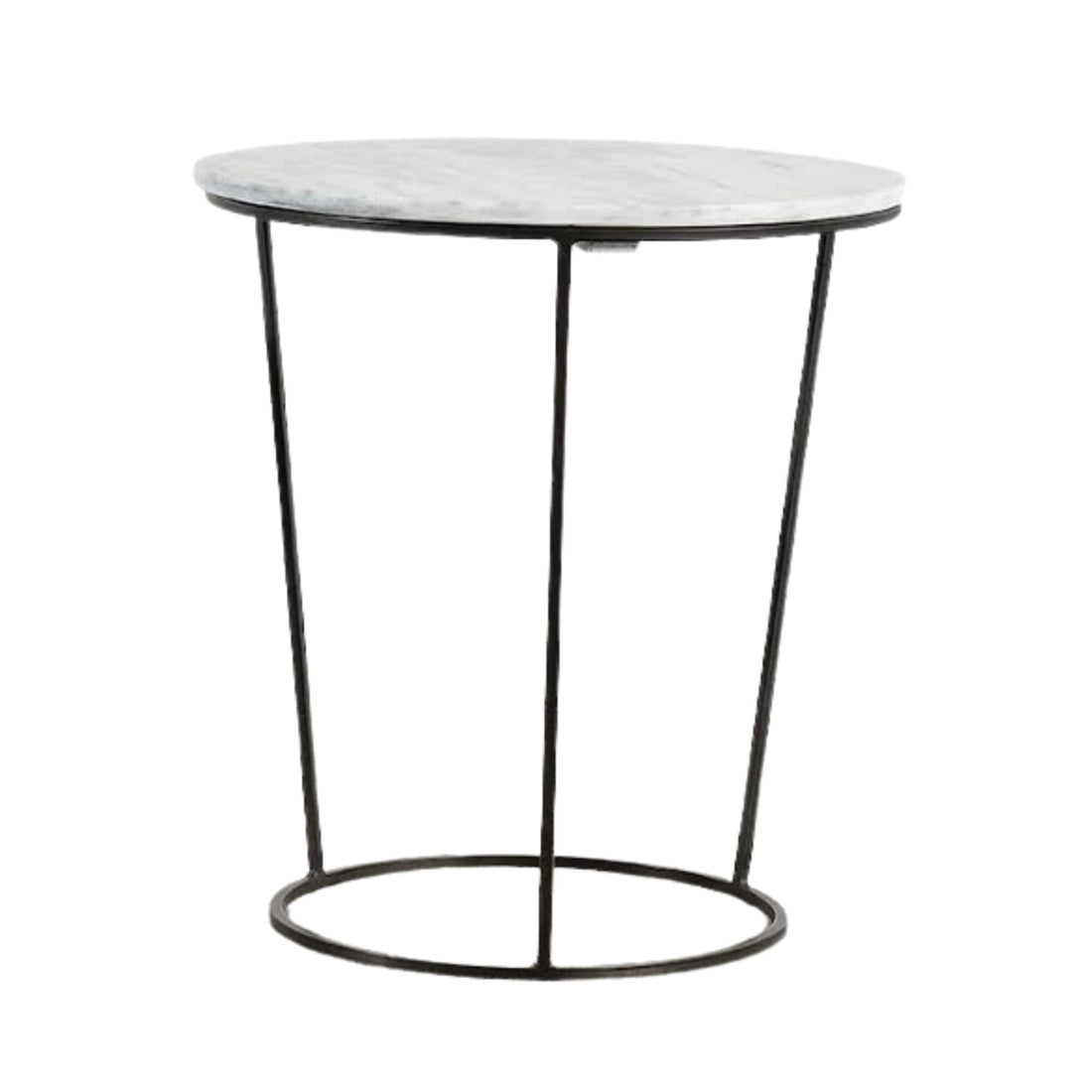 Round Marble Top Side Table - 500D Living Furniture Beachwood Designs 