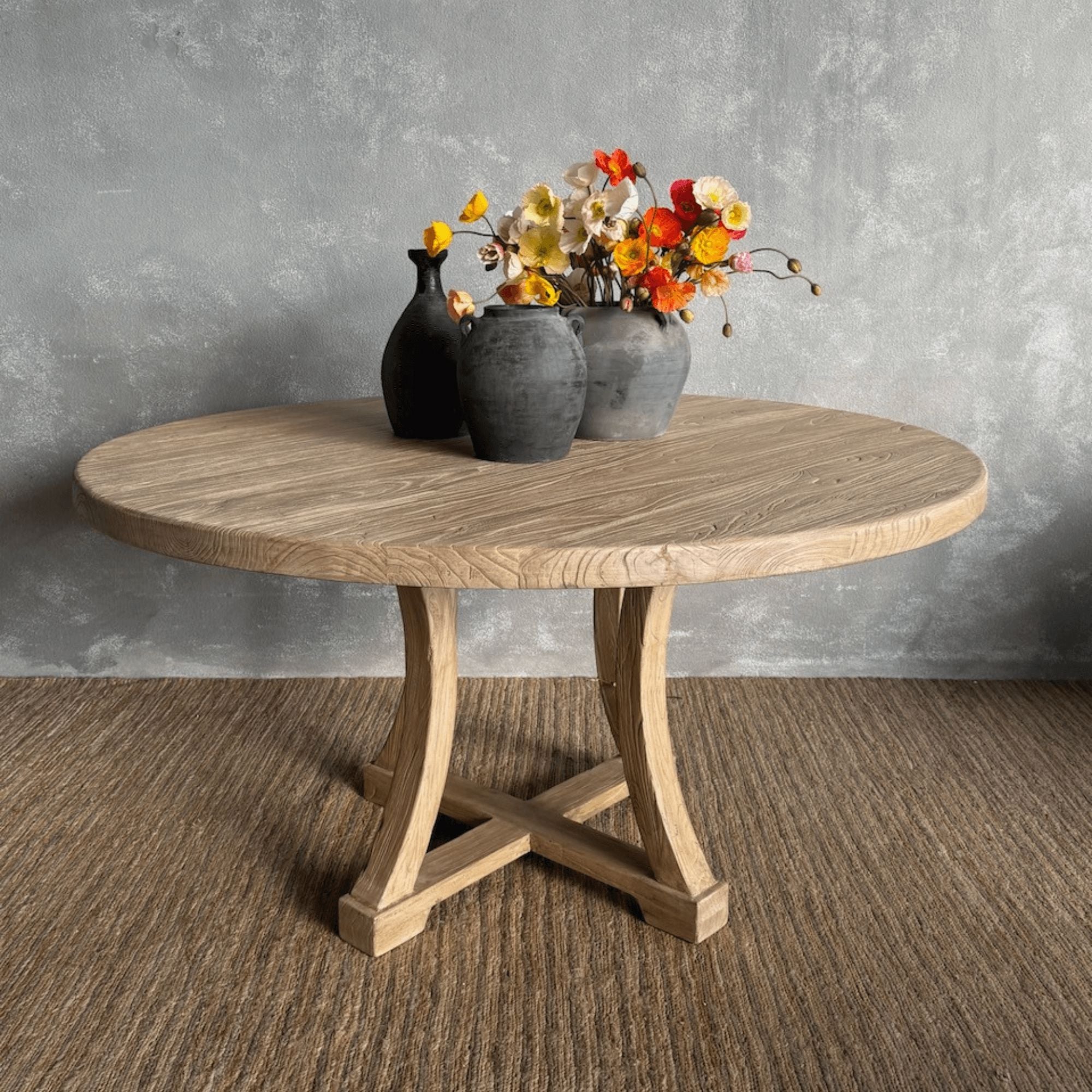Saville Elm Dining Table - D1500mm Dining Furniture Beachwood Designs