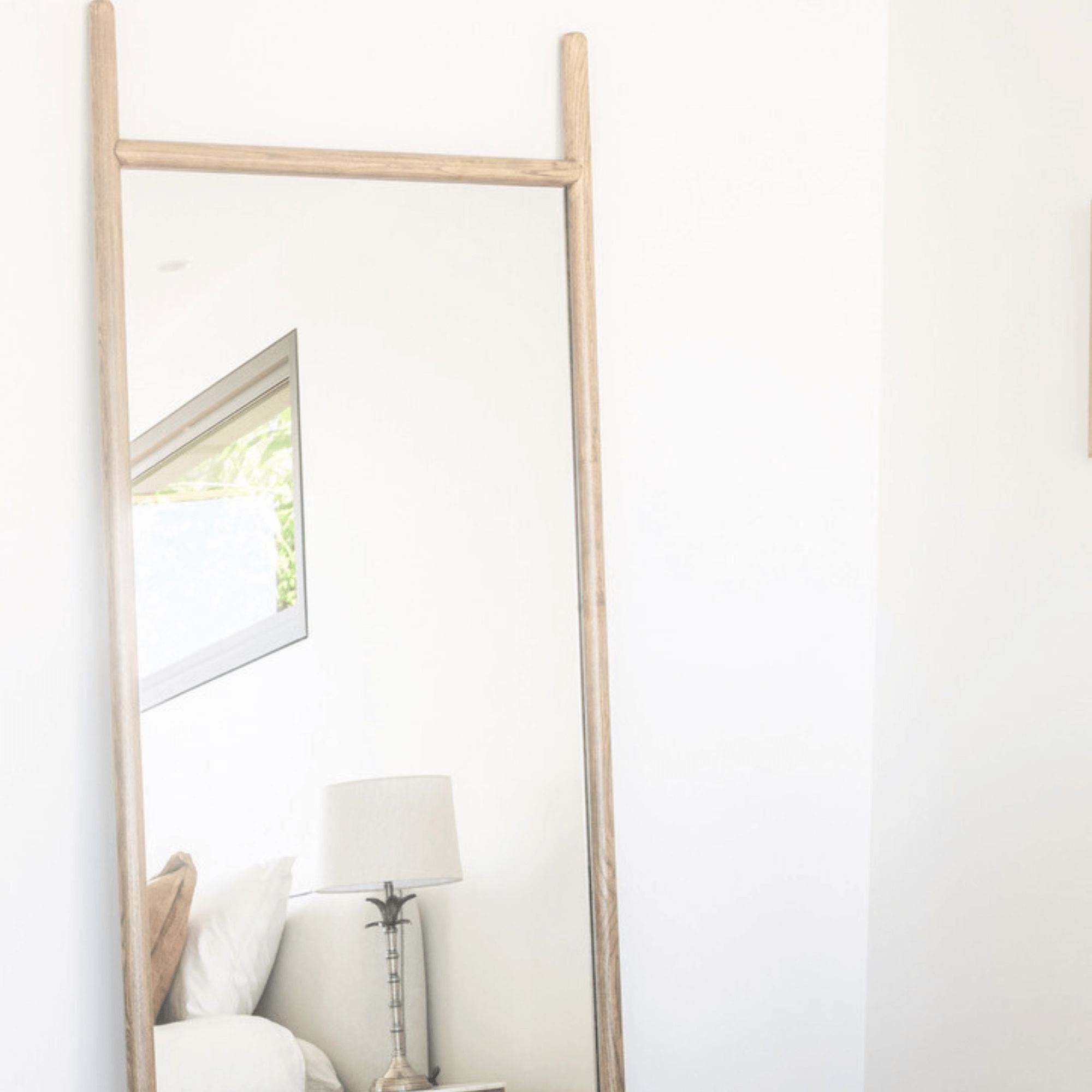 Scandi Rounded Mirror - 800W x 2100H - Limed Ash Homewares Beachwood Designs