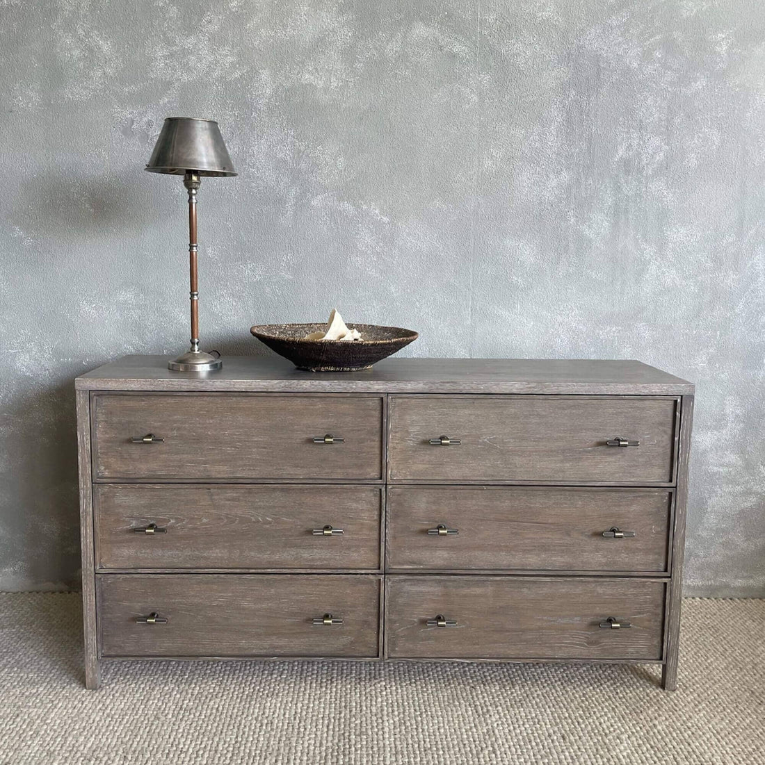 Sorrento Chest of Drawers L1600mm - Smoked Grey Bedroom Furniture Beachwood Designs 