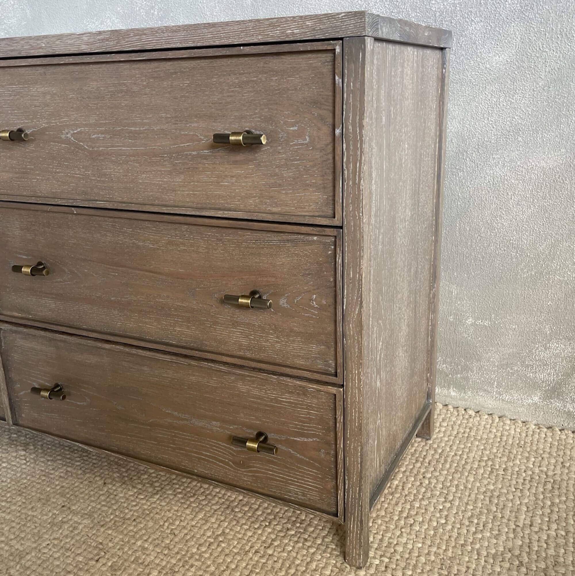 Sorrento Chest of Drawers L1600mm - Smoked Grey Bedroom Furniture Beachwood Designs