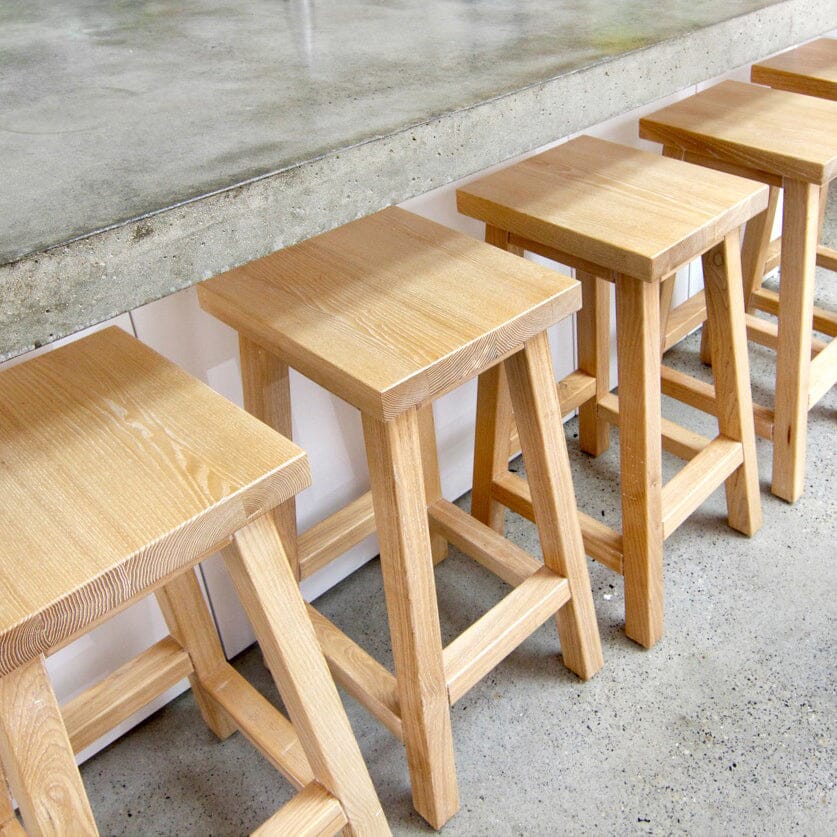 Square Bar Stool - Limed Ash Dining Furniture Beachwood Designs