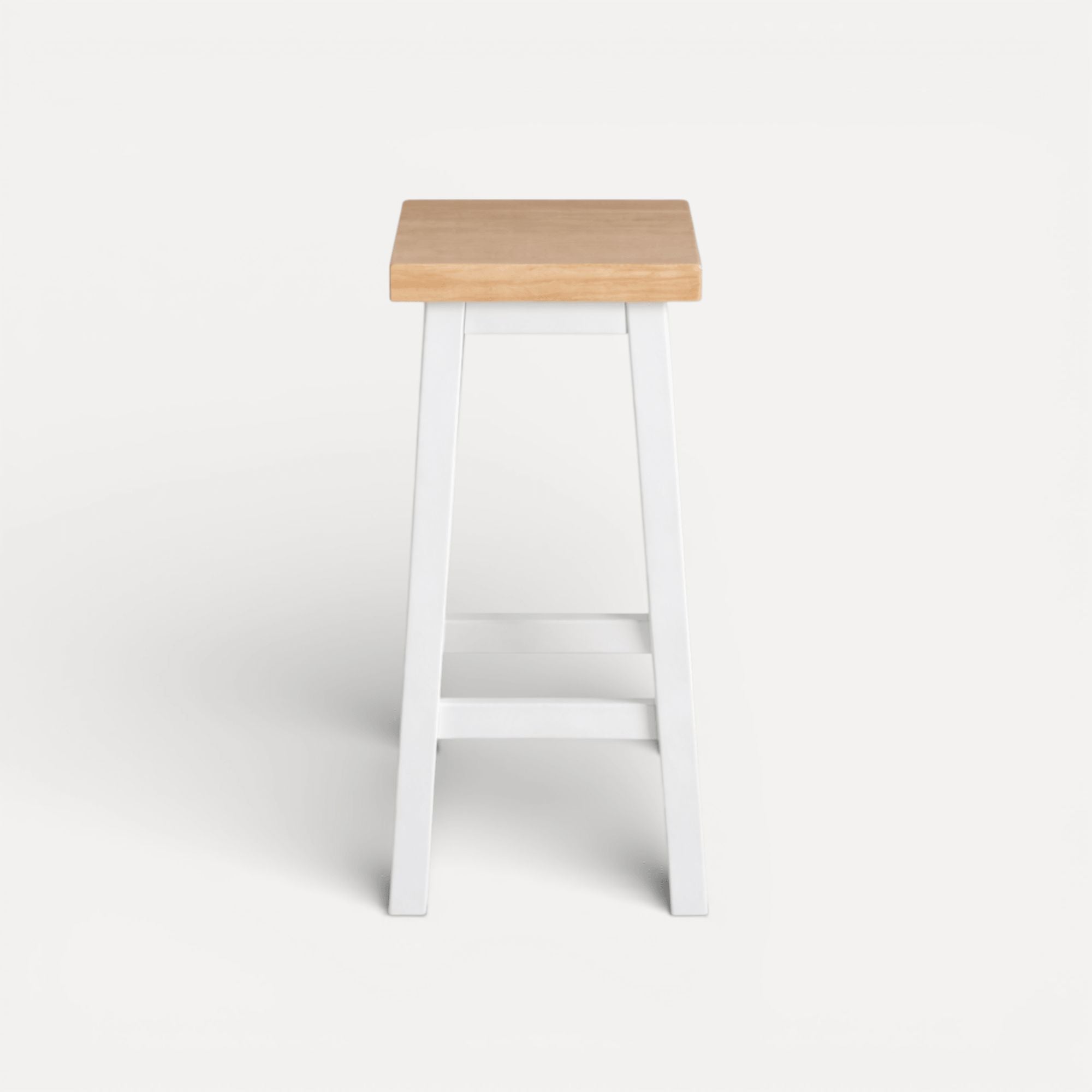 Square Bar Stool - White & Limed Ash Dining Furniture Beachwood Designs