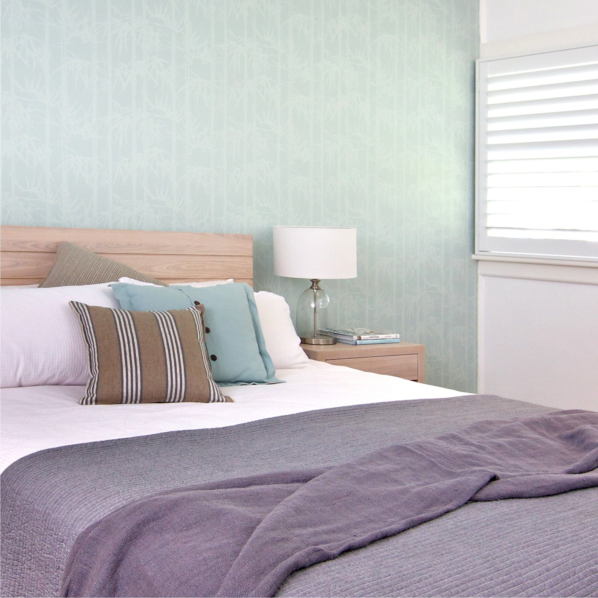 Square Groove Bed - King Bedroom Furniture Beachwood Designs Limed Ash
