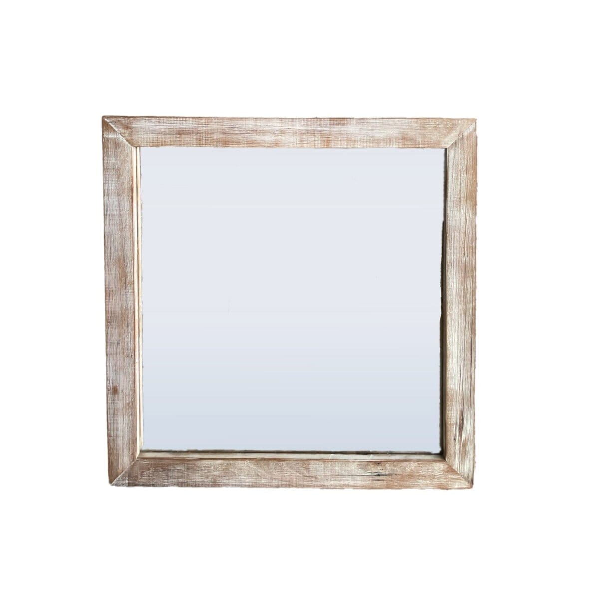Beachwood Designs-Square Reclaimed Hardwood Mirror - Limed